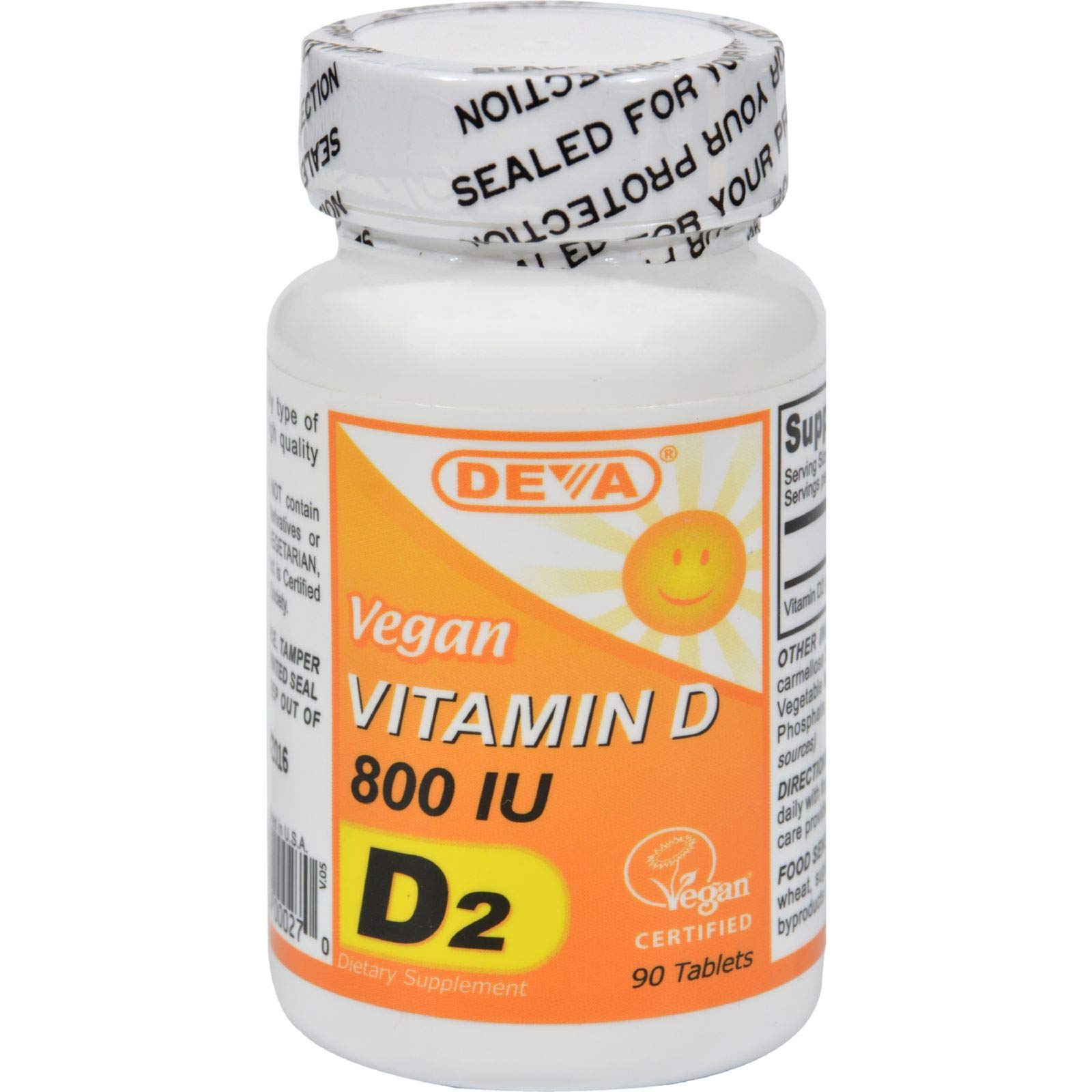 DEVA Vitamin D 800 IU Vegan Powder, 90