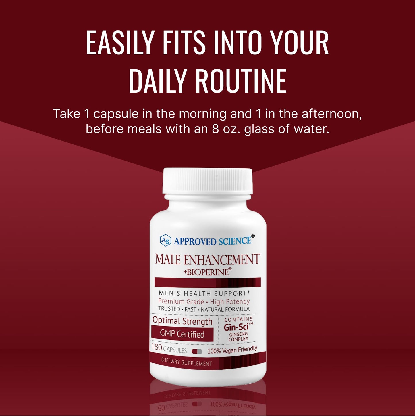 Approved Science Male Enhancement - Boost Performance and Increase Drive Capsules 180