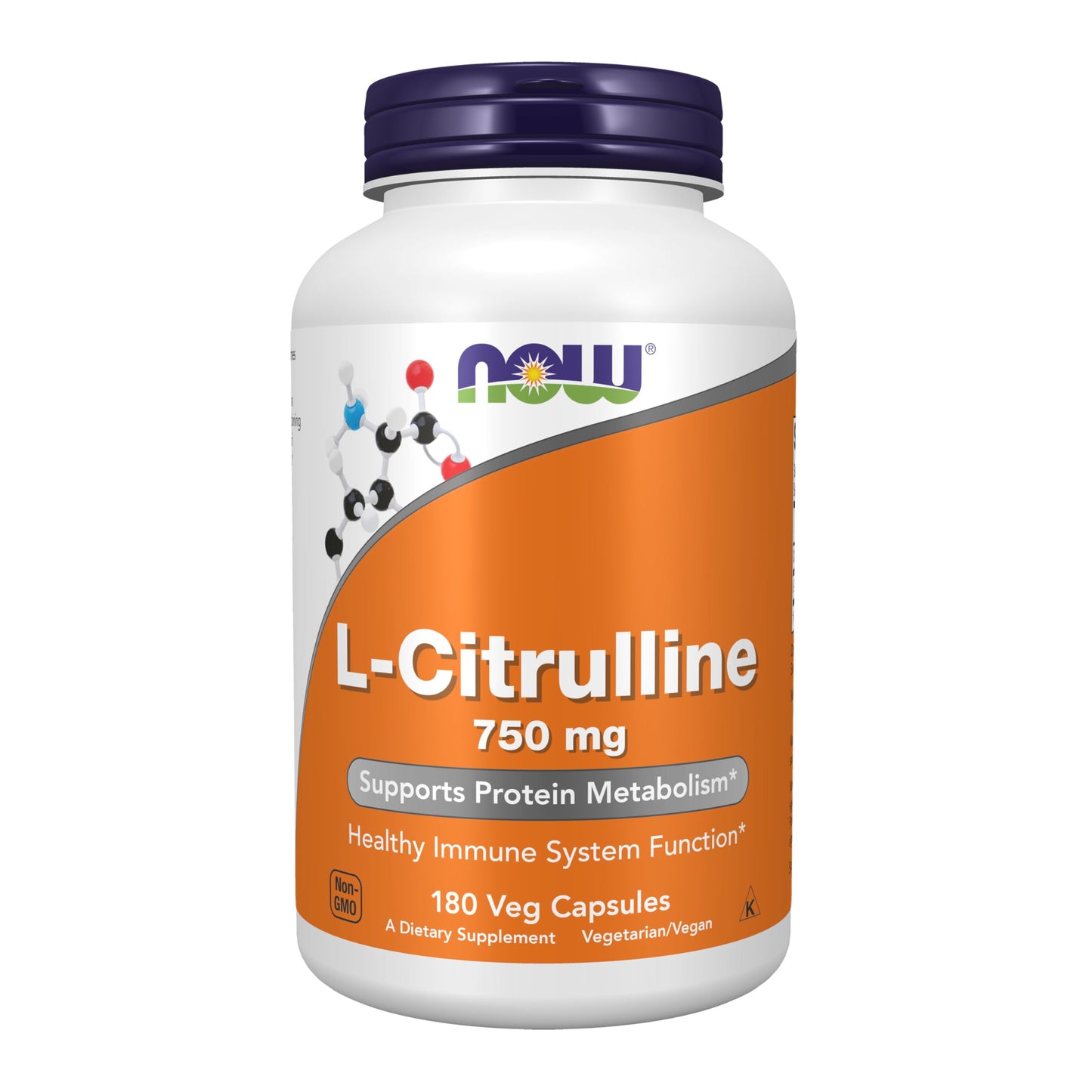 NOW Foods L-Citrulline 750 mg Capsule, 180 Veg Capsules