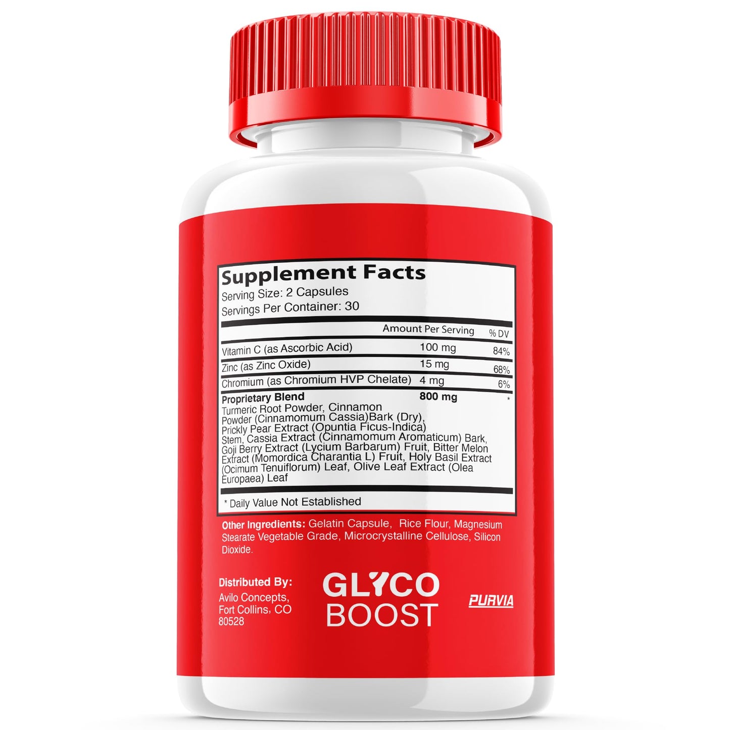 Purvia GlycoBoost Capsules, 300 Capsules