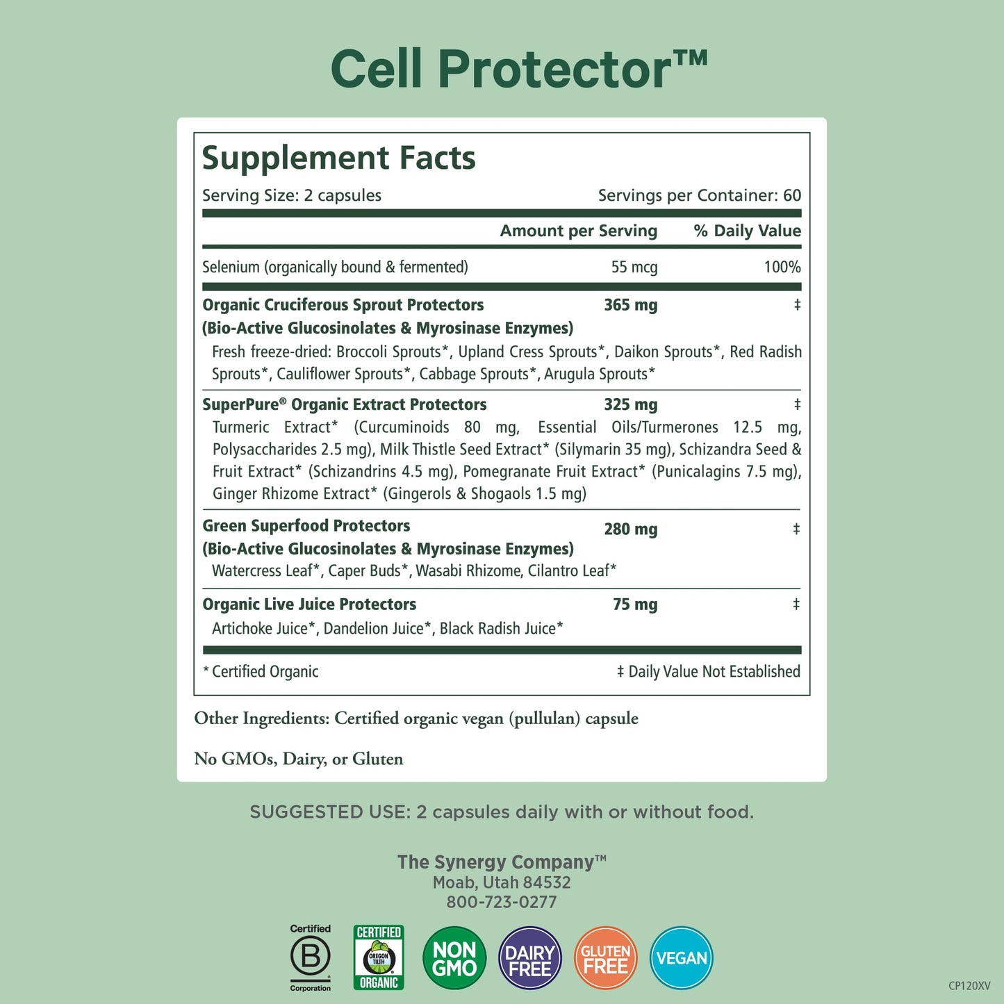 PURE SYNERGY Cell Protector Capsules 120 Count