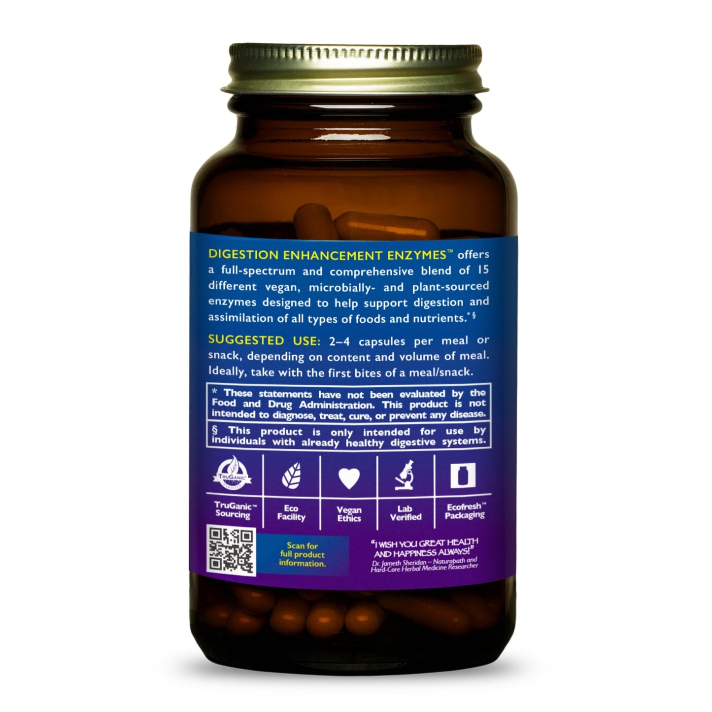 HEALTHFORCE SUPERFOODS Digestion Enhancement Enzymes Vegan Capsules 360