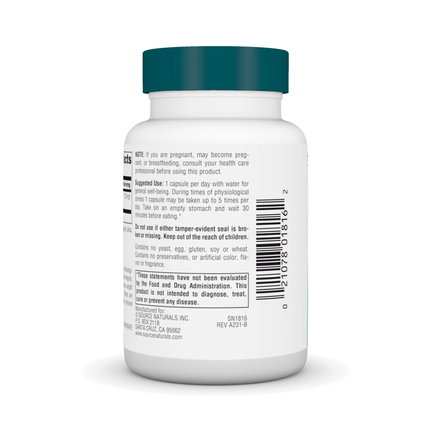 Source Naturals Wellness Transfer Factor 125mg Supports Immune System Response, 60 Capsules