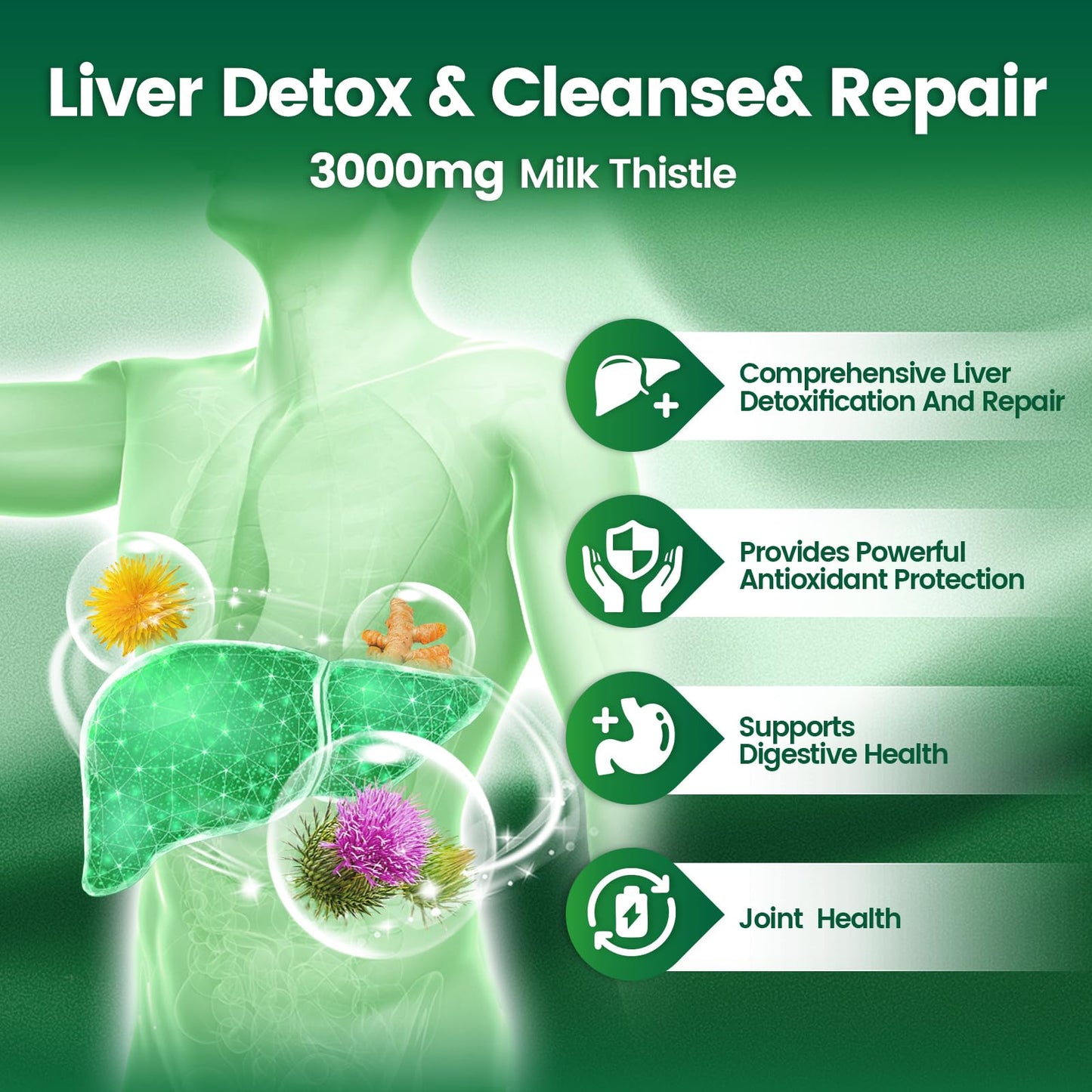VivoNu Milk Thistle Liver Detox Softgels, 240 Count