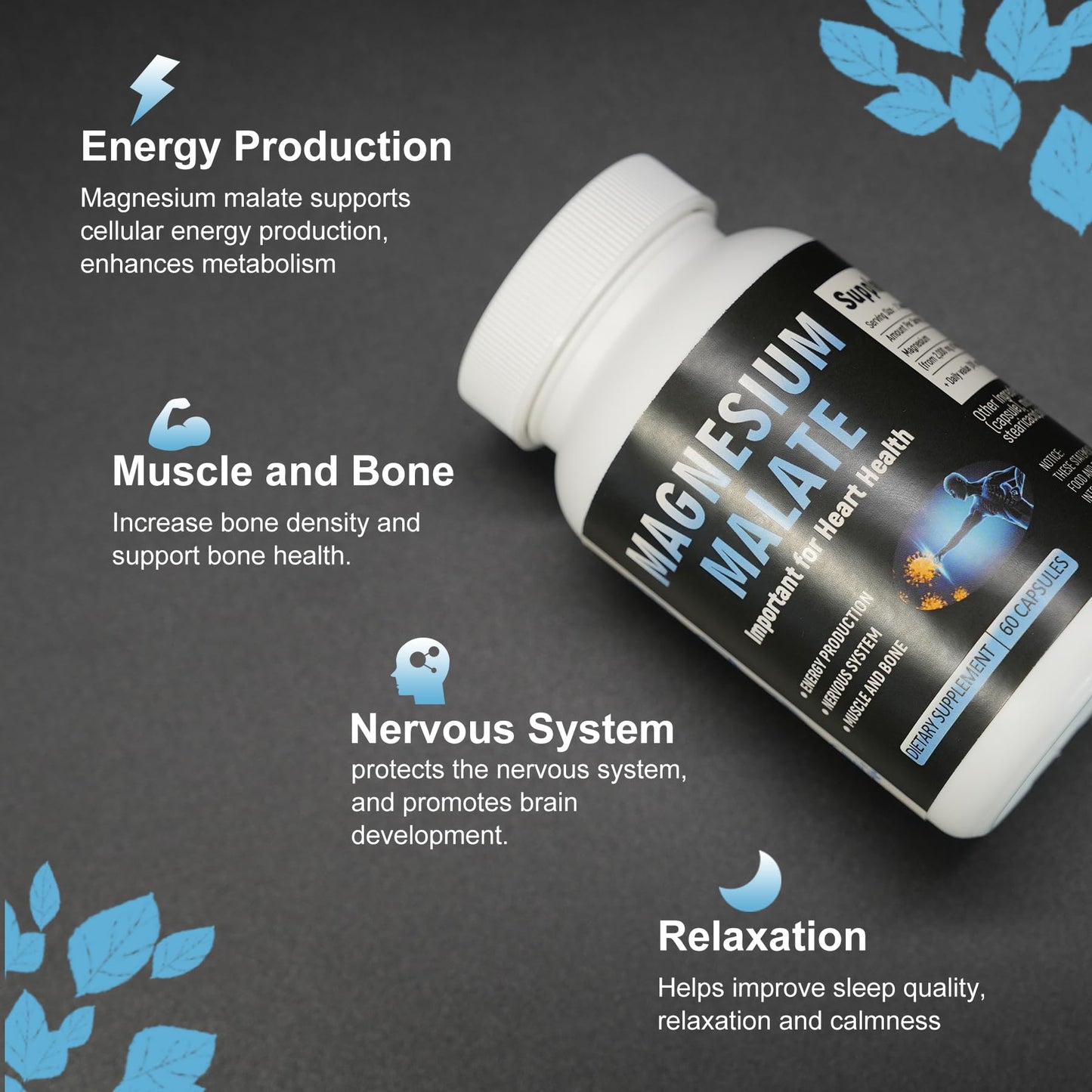 Laicuherb Magnesium Capsules 60 Count