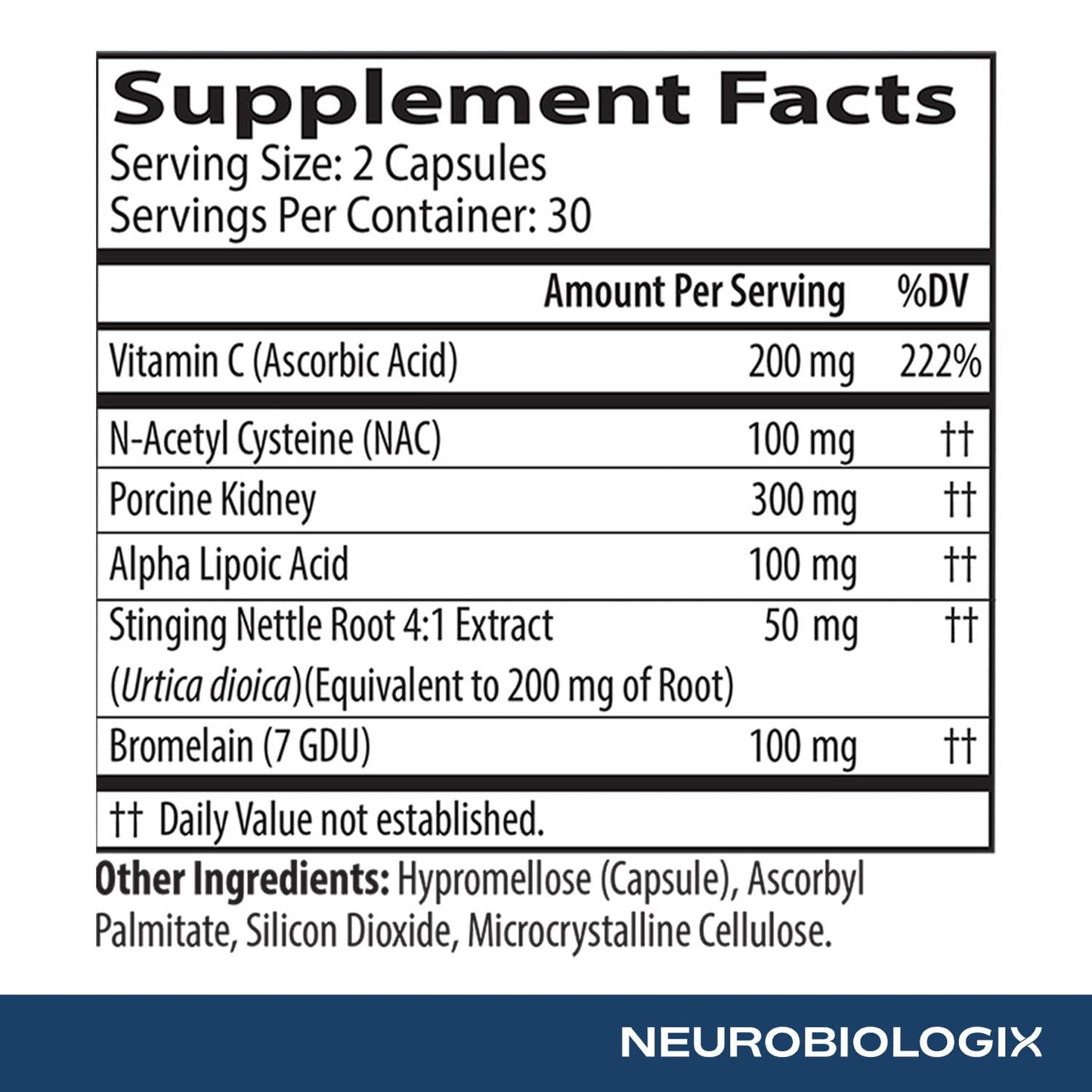 Neurobiologix Gut Histamine Support Supplement 60 Capsules
