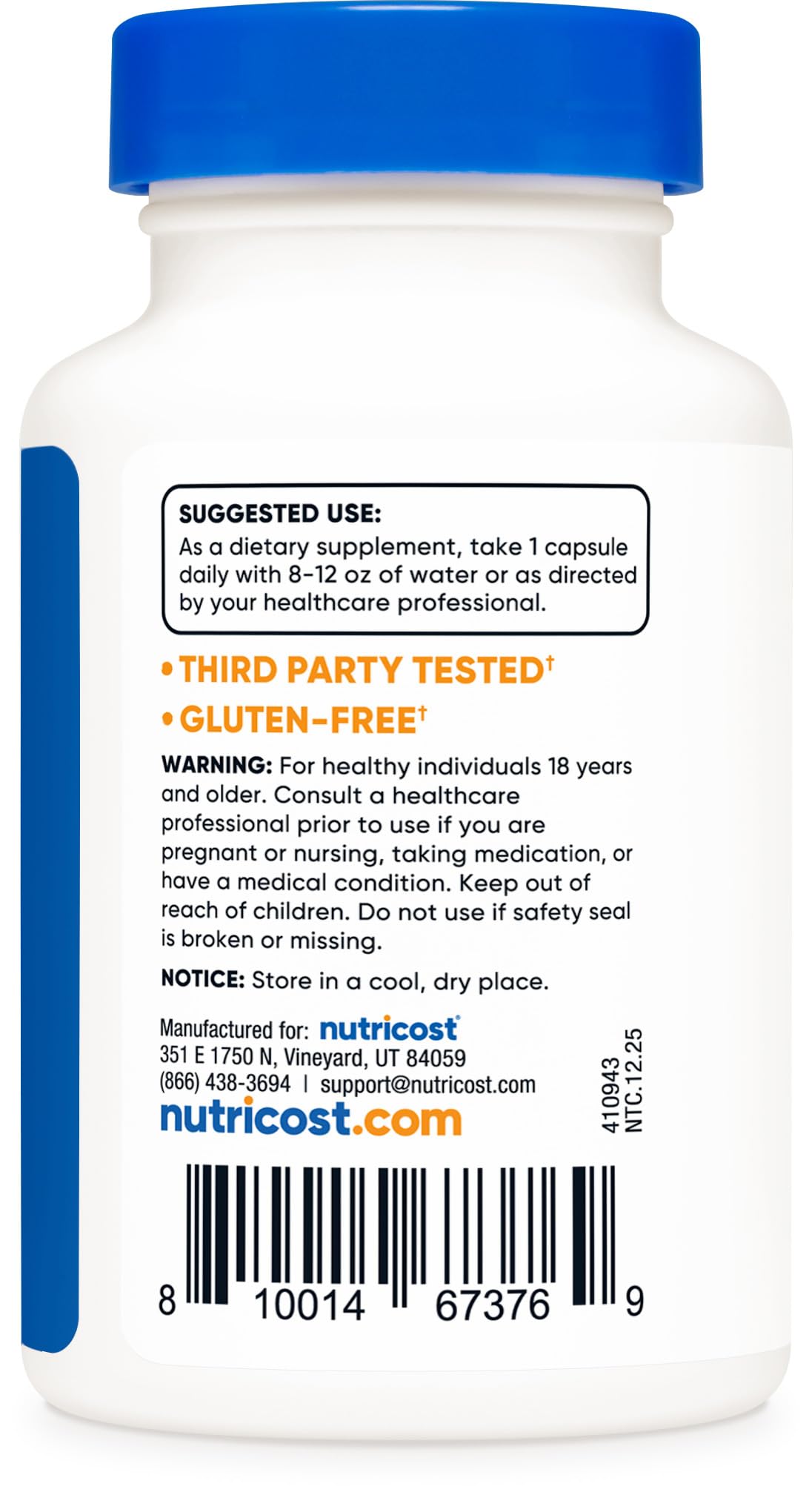 Nutricost Benfotiamine 300mg Capsule, 90 Capsules