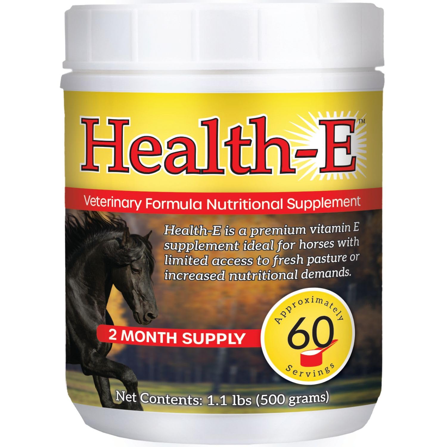 Health-E Vitamin E Supplement for Horses Powder 60 Servings