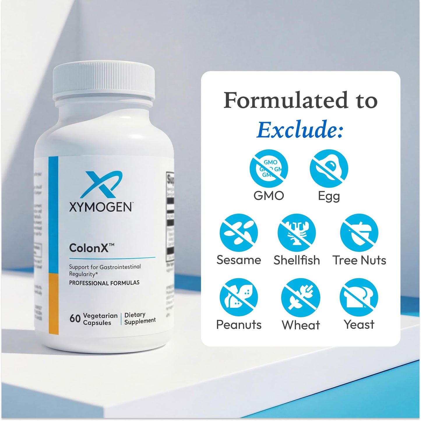 XYMOGEN ColonX Gastrointestinal & Bowel Regularity Support Capsule 120 Capsules