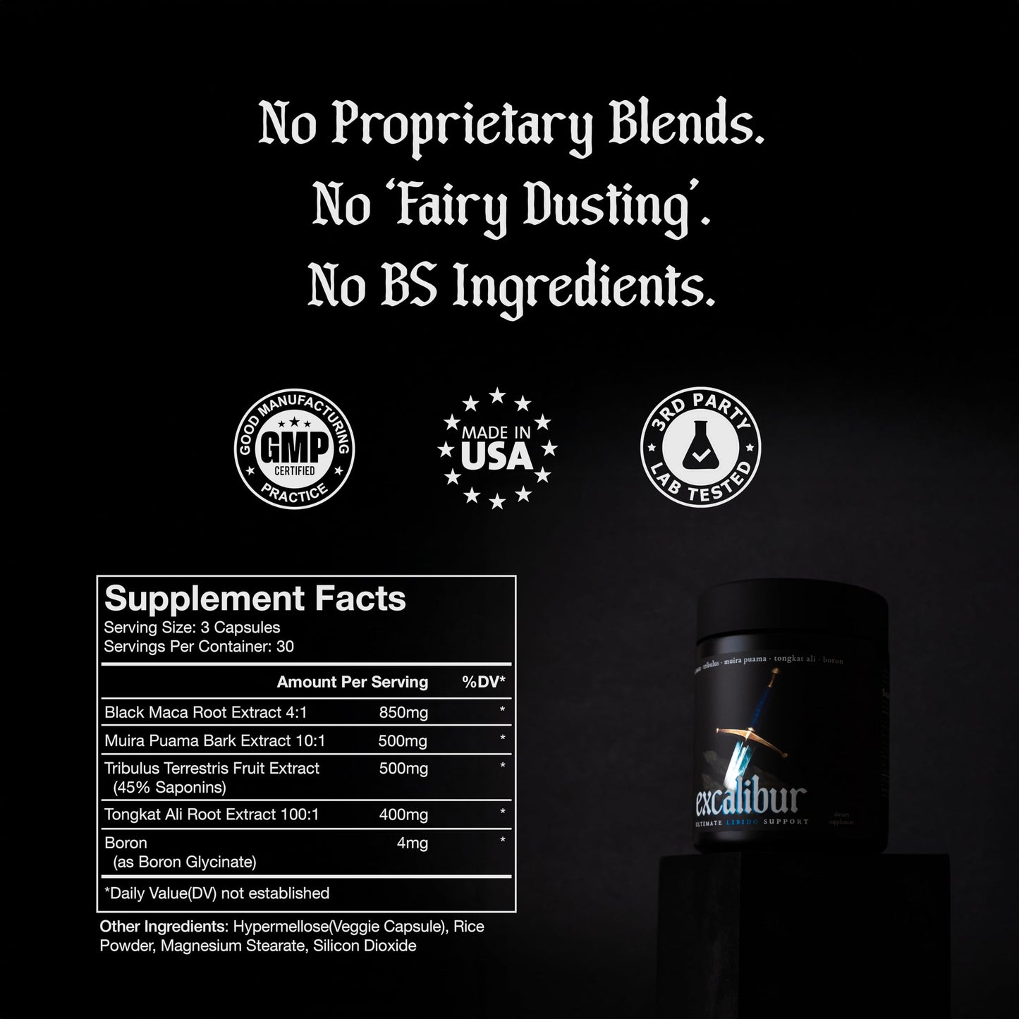 Theorycraft Excalibur Libido Booster Capsule, 90 Count