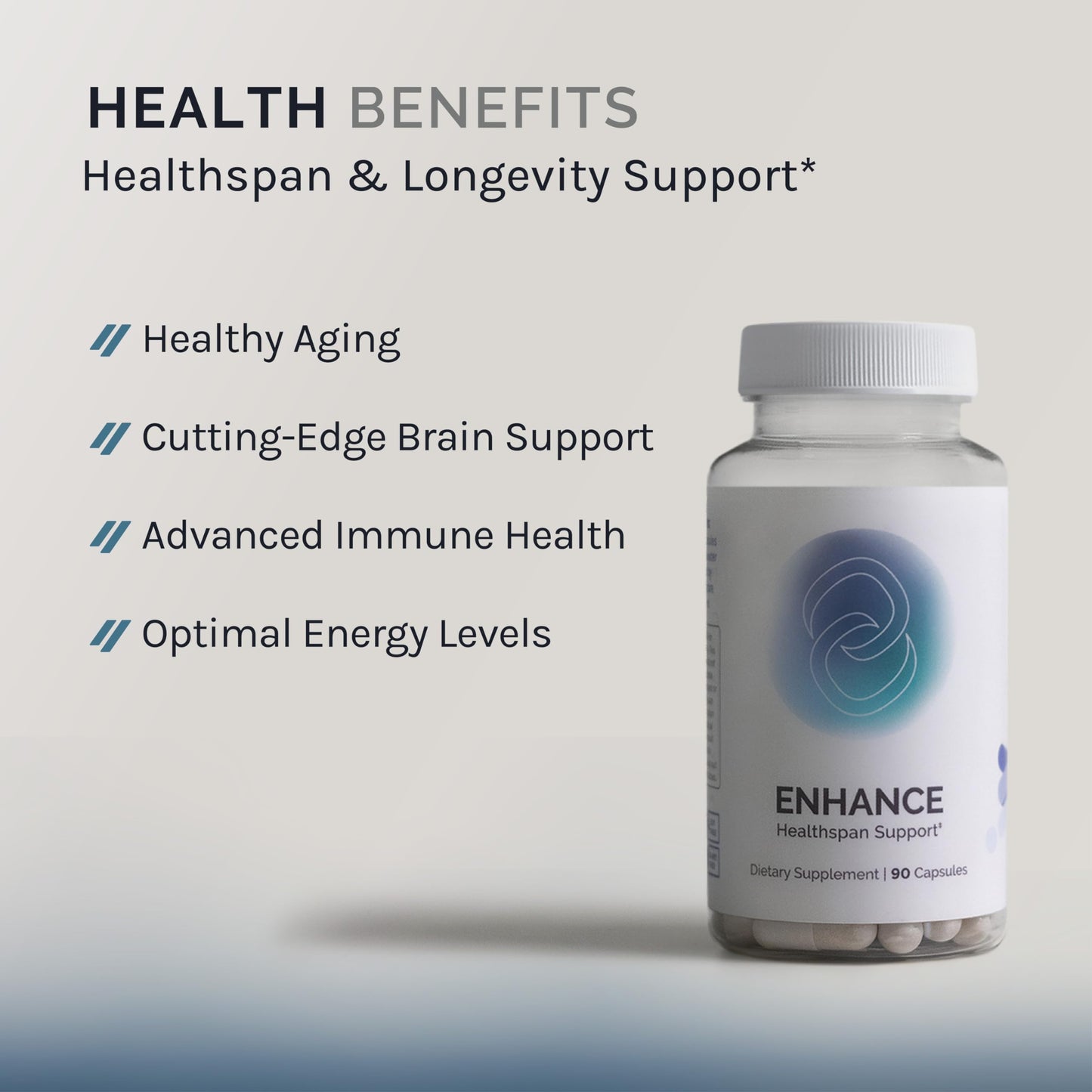 InfiniWell Enhance Healthy Aging, Longevity Supplement with Trimethylglycine (TMG) - Encourage Cellular Renewal & Mitochondrial Health - Help Promote Healthspan & Epigenetic Aging, 90 Capsules