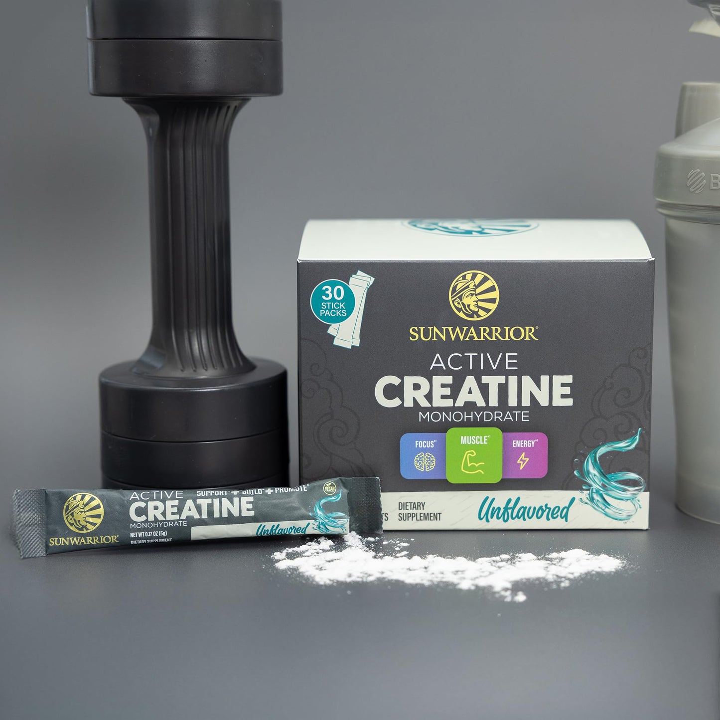Sunwarrior Creatine Monohydrate Powder, 5.3 g per serving, 30 Servings