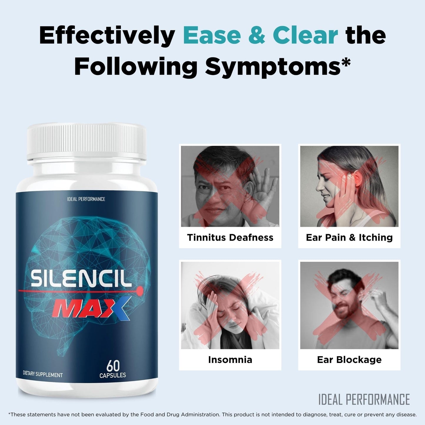 IDEAL PERFORMANCE Silencil Tinnitus Max Supplement Silencio Silencile Capsules 180