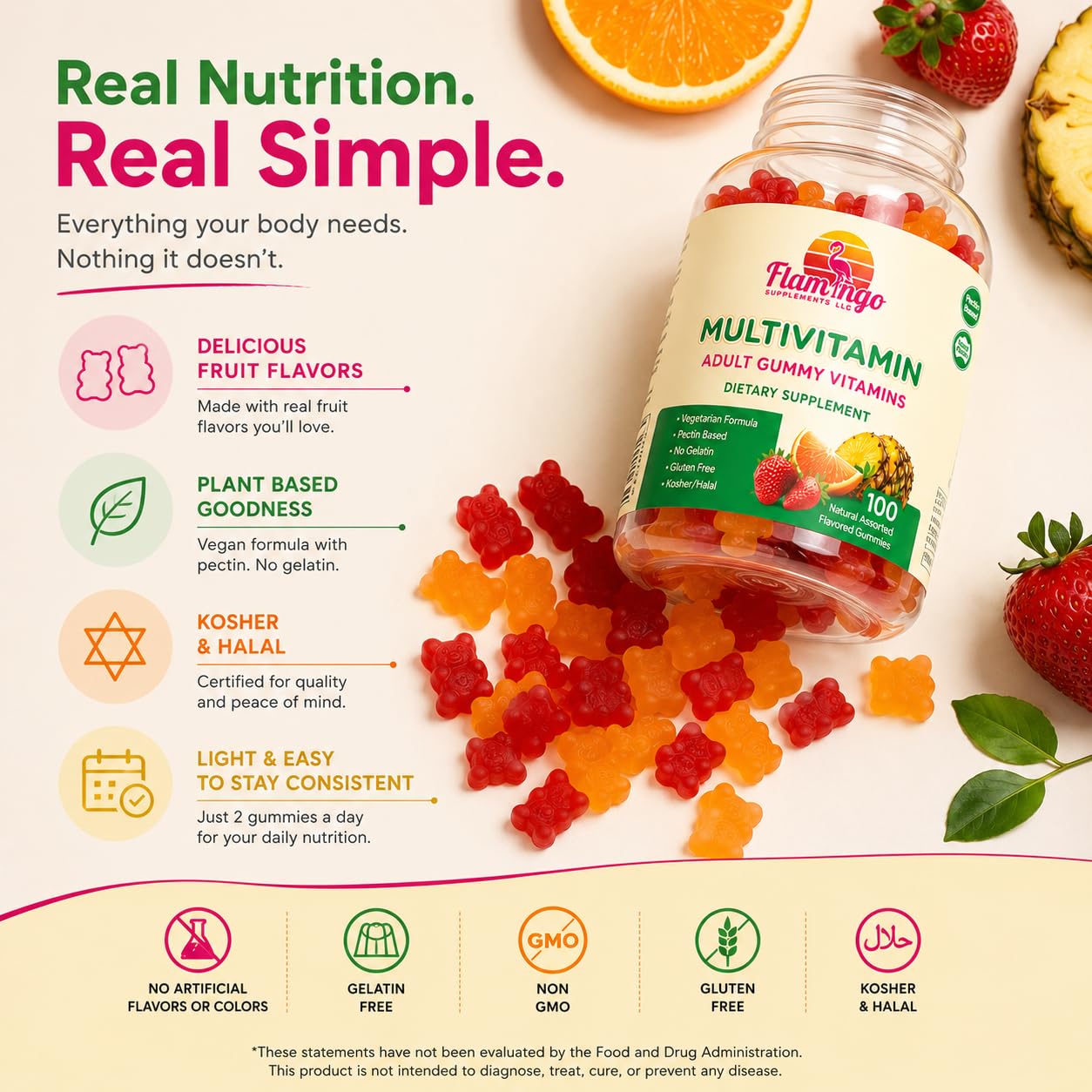 Flamingo Supplements Multivitamin Capsule 1 Count