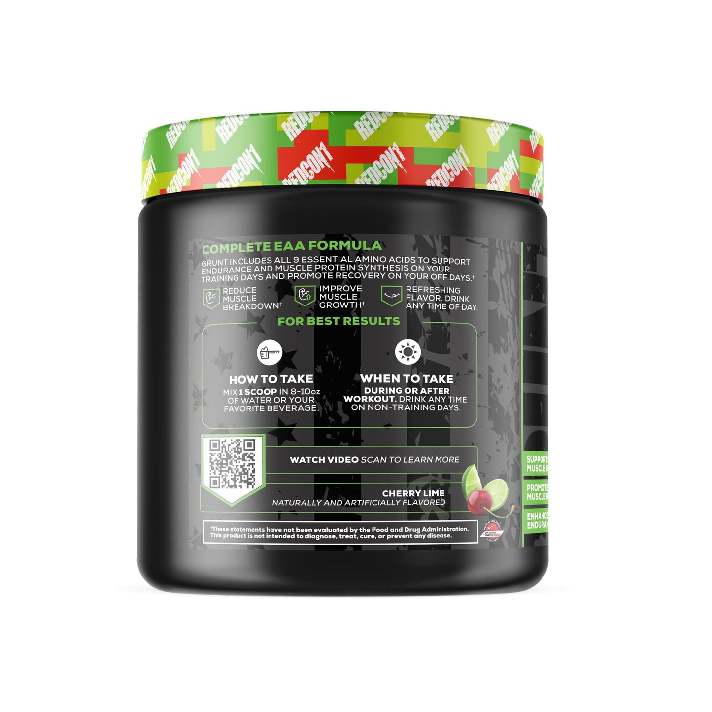 REDCON1 Grunt EAAs Cherry Lime Powder 1 Pack