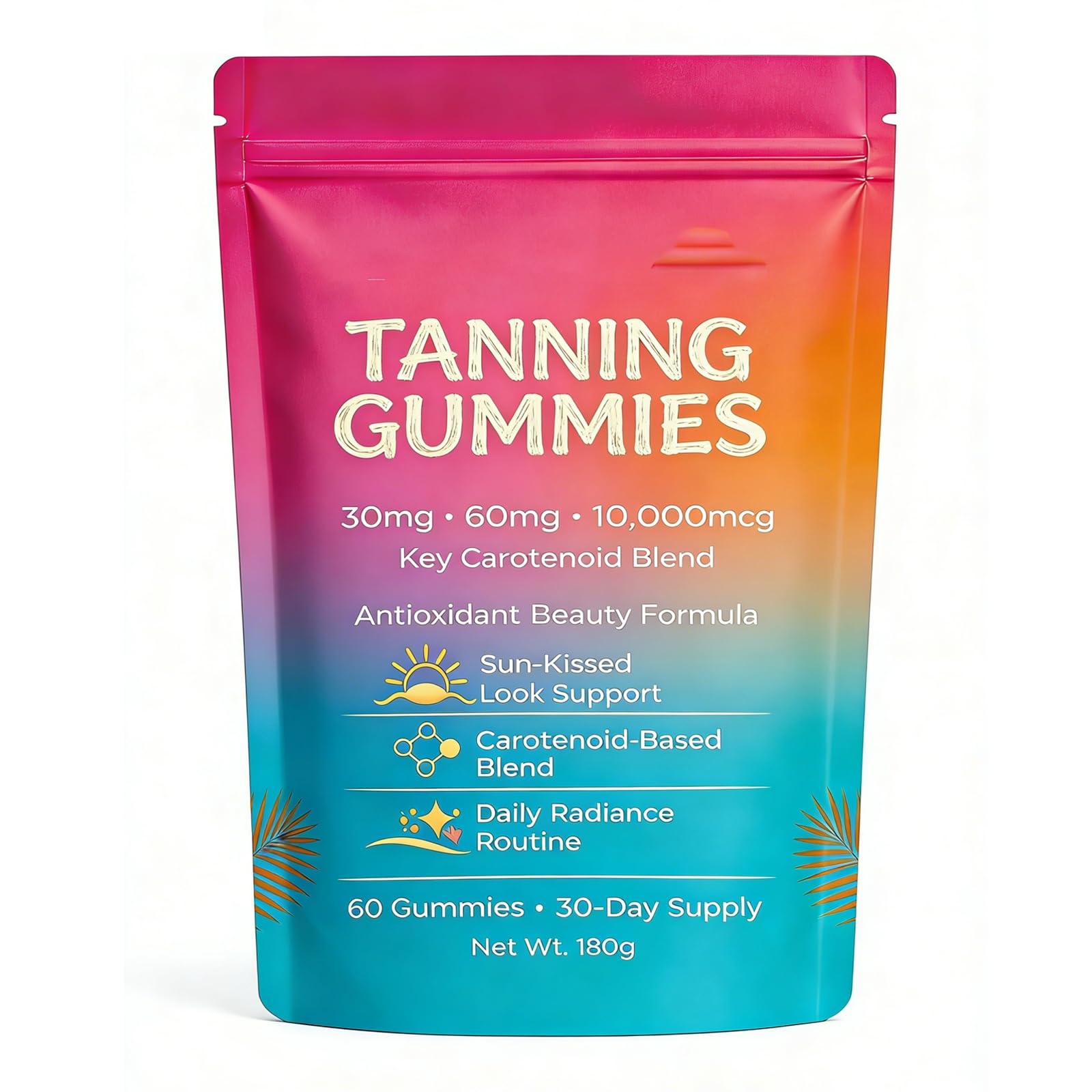 UBIETY Skin Tanning Gummies – Antioxidant Beauty Gummies with Beta-Carotene & Lycopene, Gummy, 1 Count