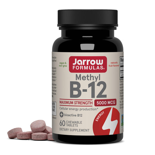 Jarrow Formulas Methyl Vitamin B12 5000 mcg Chewable Tablets 60