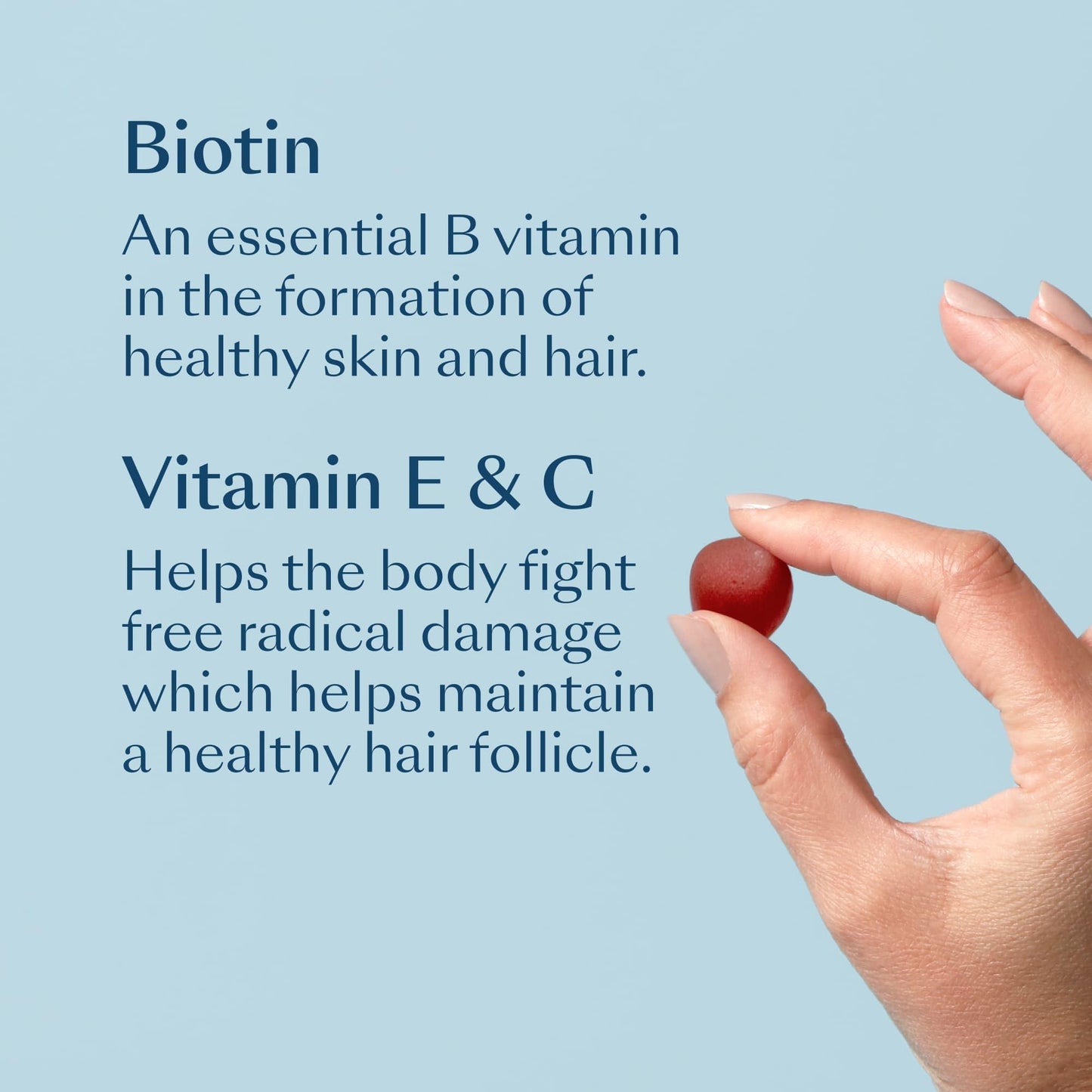 eSalon Biotin Hair Gummies, Multivitamin, Cherry Flavor, 60 Gummies