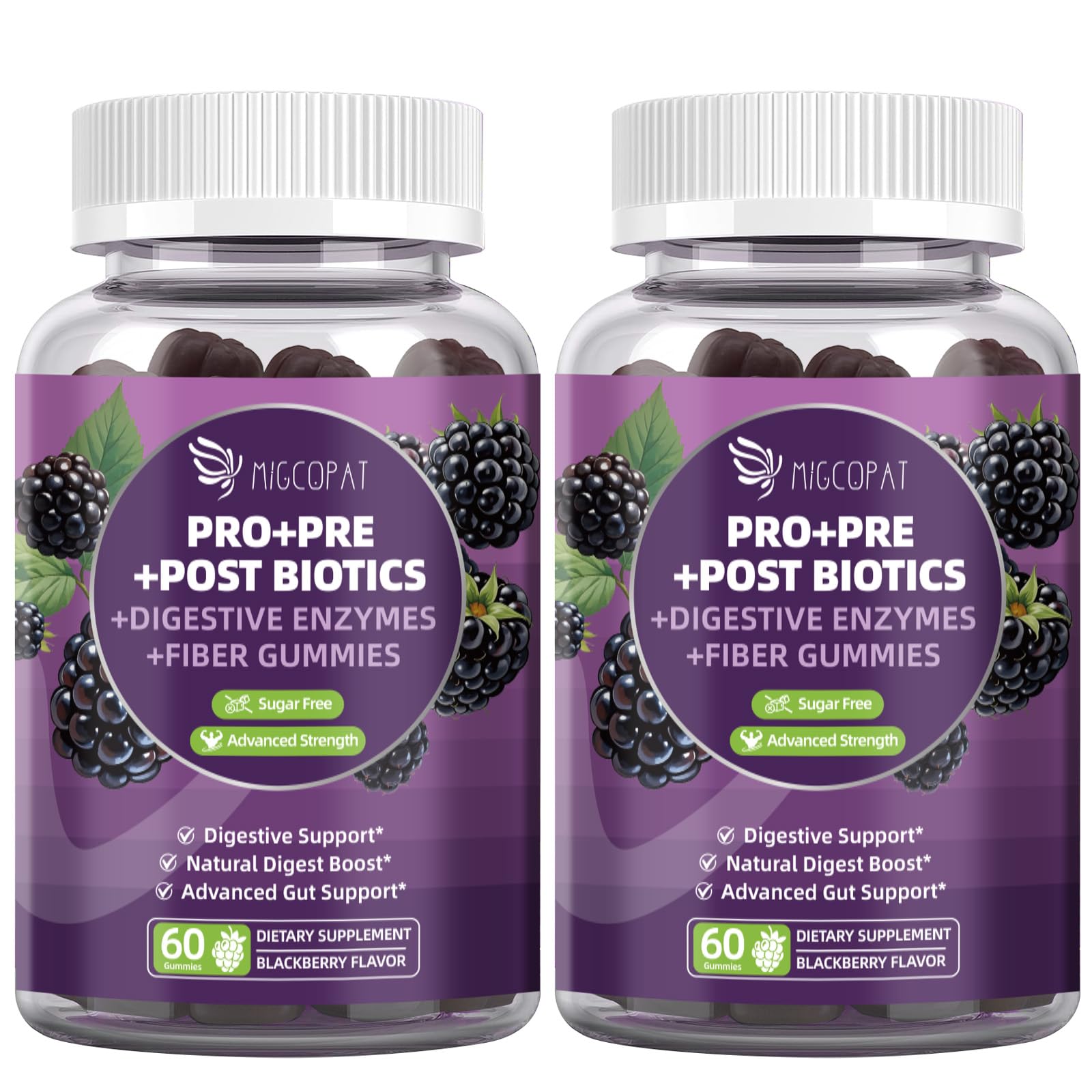 Migcopat Pre Post Probiotics Gummies 120 Count
