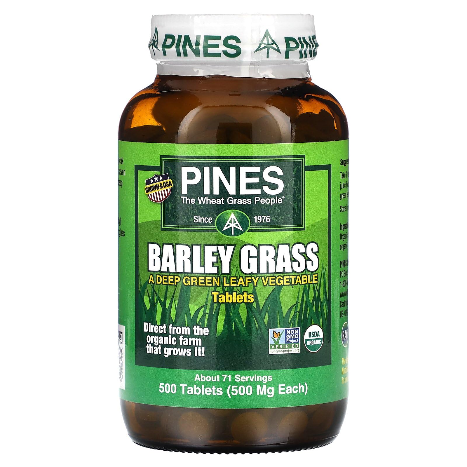 Pines Barley Grass Tablets, 500 Tablets