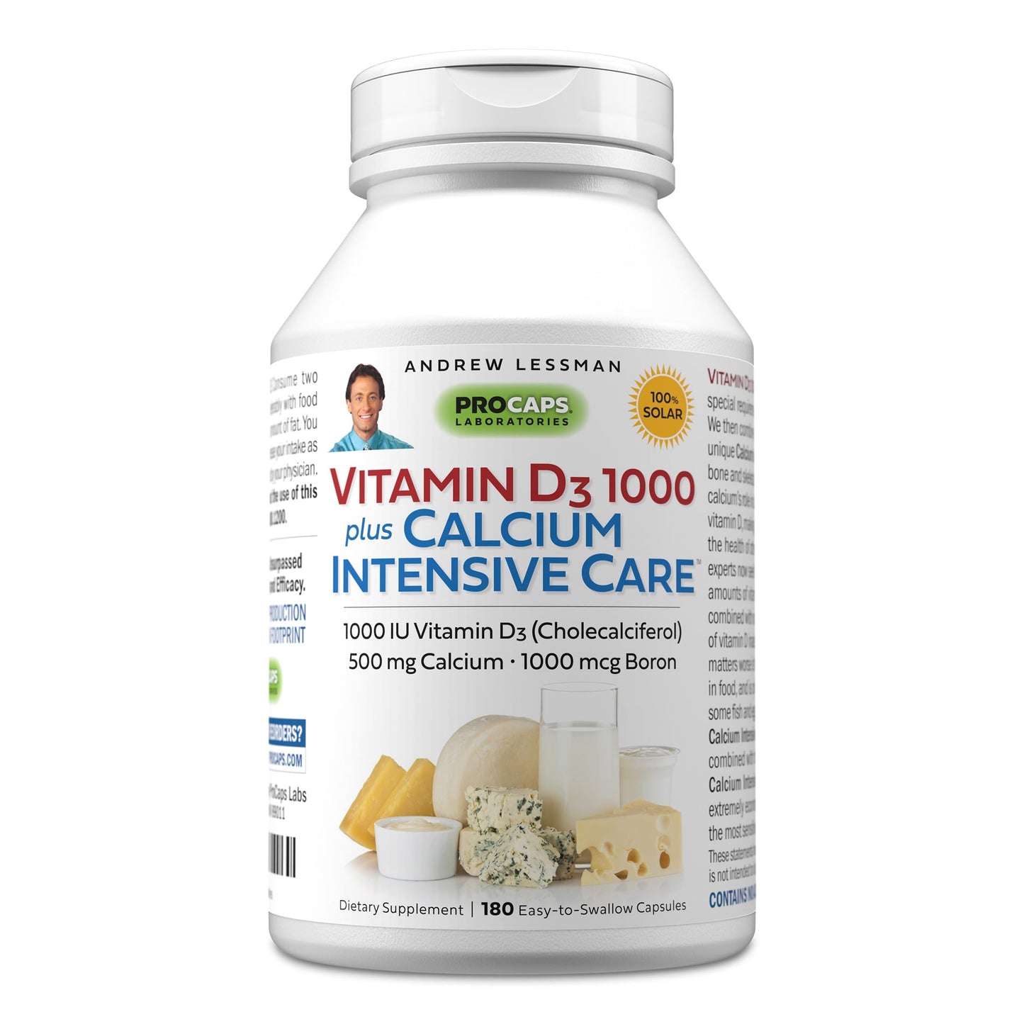 ANDREW LESSMAN Vitamin D3 1000 Plus Calcium Intensive Care 180 Capsules