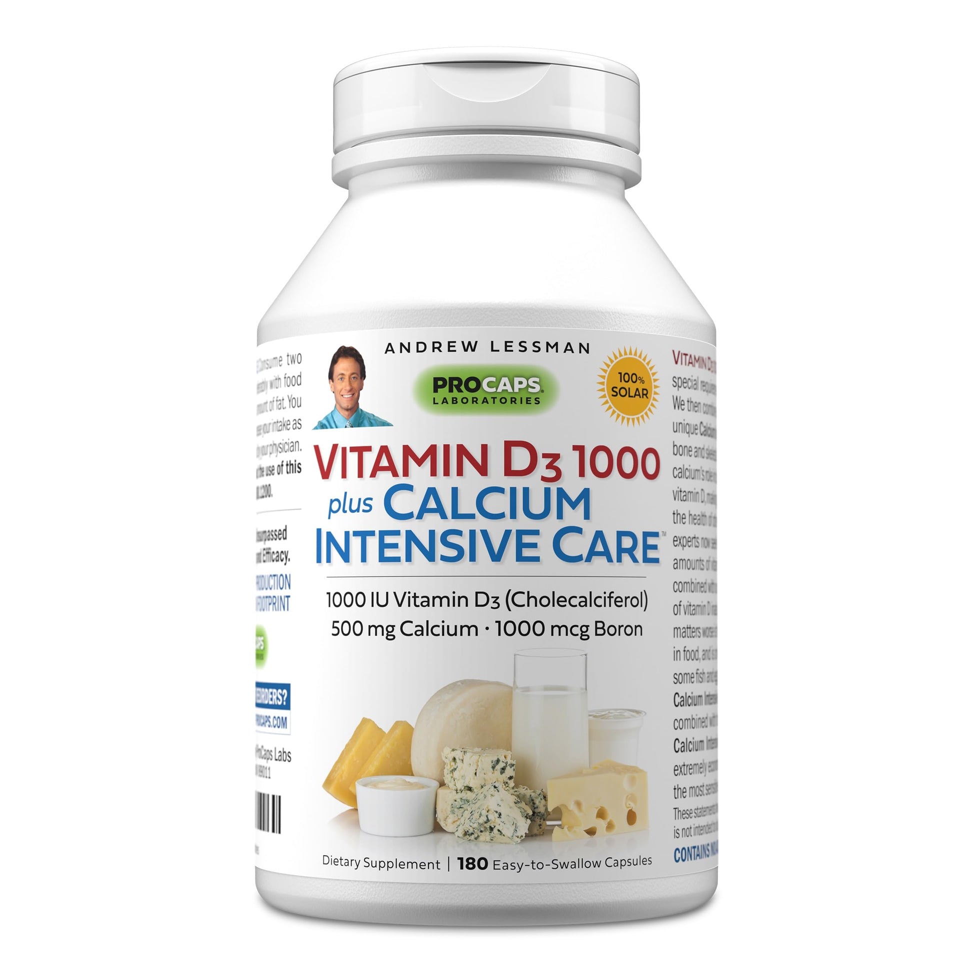 ANDREW LESSMAN Vitamin D3 1000 Plus Calcium Intensive Care 180 Capsules