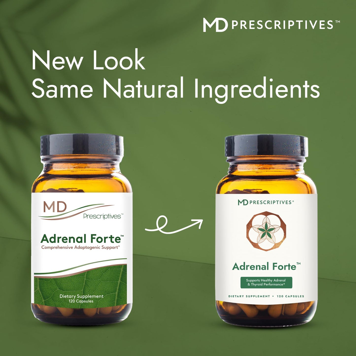 MD Prescriptives Adrenal Forte Adrenal Support Supplement with Ashwagandha & Rhodiola 120 Capsules