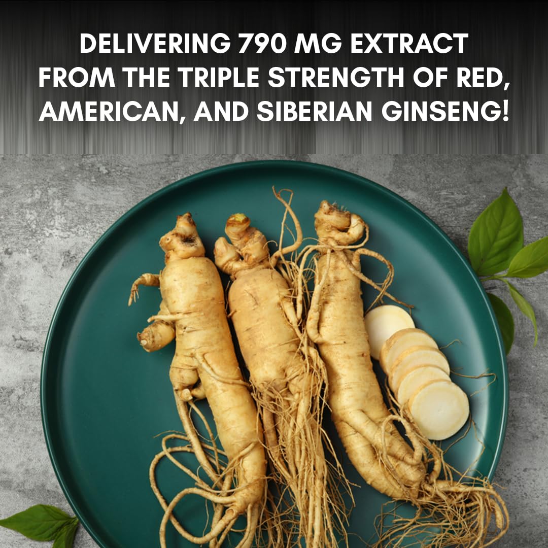 Pure Nutrition Natural Treasures Triple Ginseng Capsule 60 Veg Caps