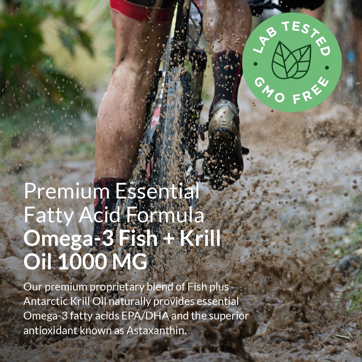 Futurebiotics Omega-3 Fish + Krill Oil 1000 mg Omega-3 EPA/DHA & Astaxanthin Softgels, 120-count