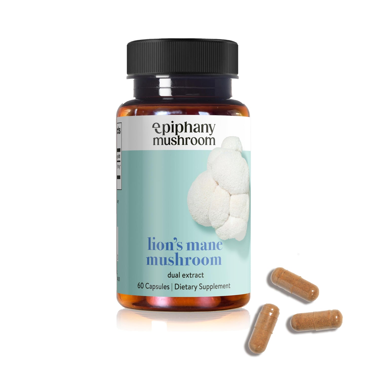 Epiphany Mushroom Co. Lion's Mane Dual-Extract Capsules, 60 Capsules
