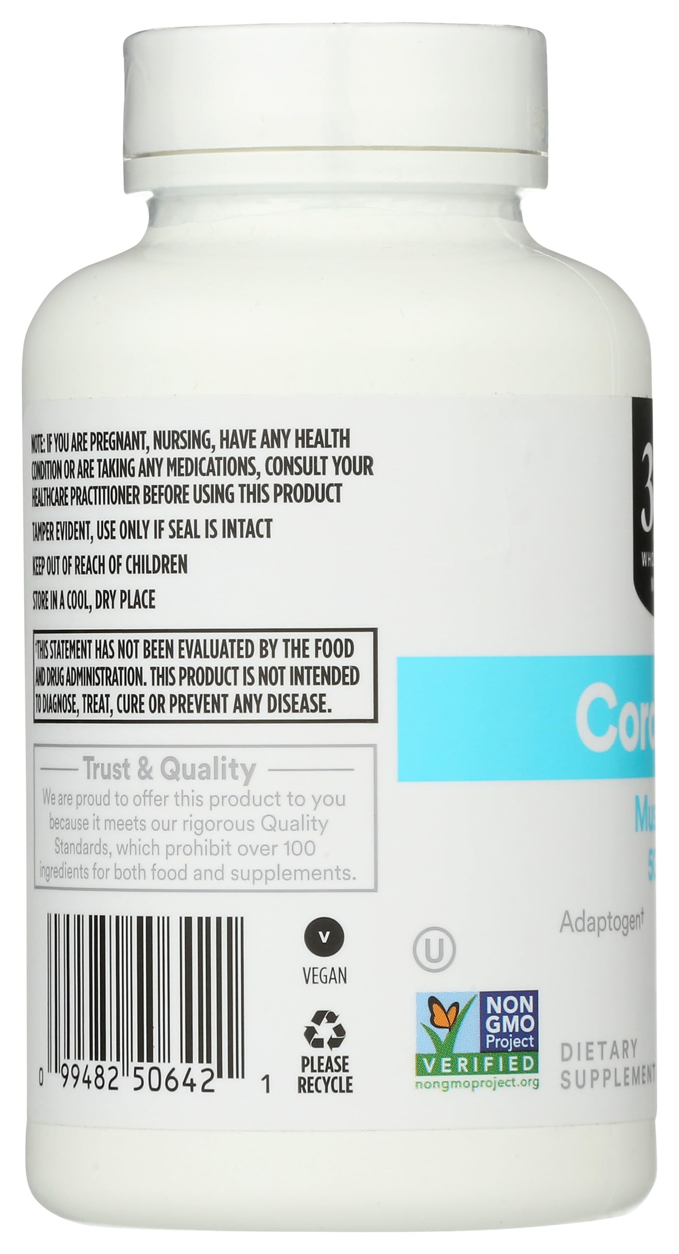 365 by Whole Foods Market Cordyceps Mushroom Vegan Capsules 500mg, 90 Capsules