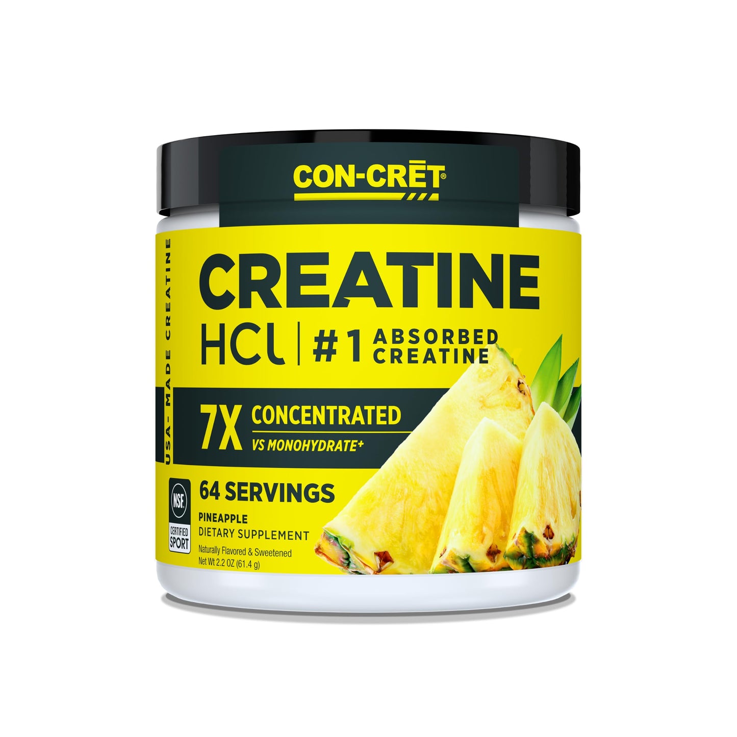 CON-CRET Creatine HCl Powder Pineapple 2.2