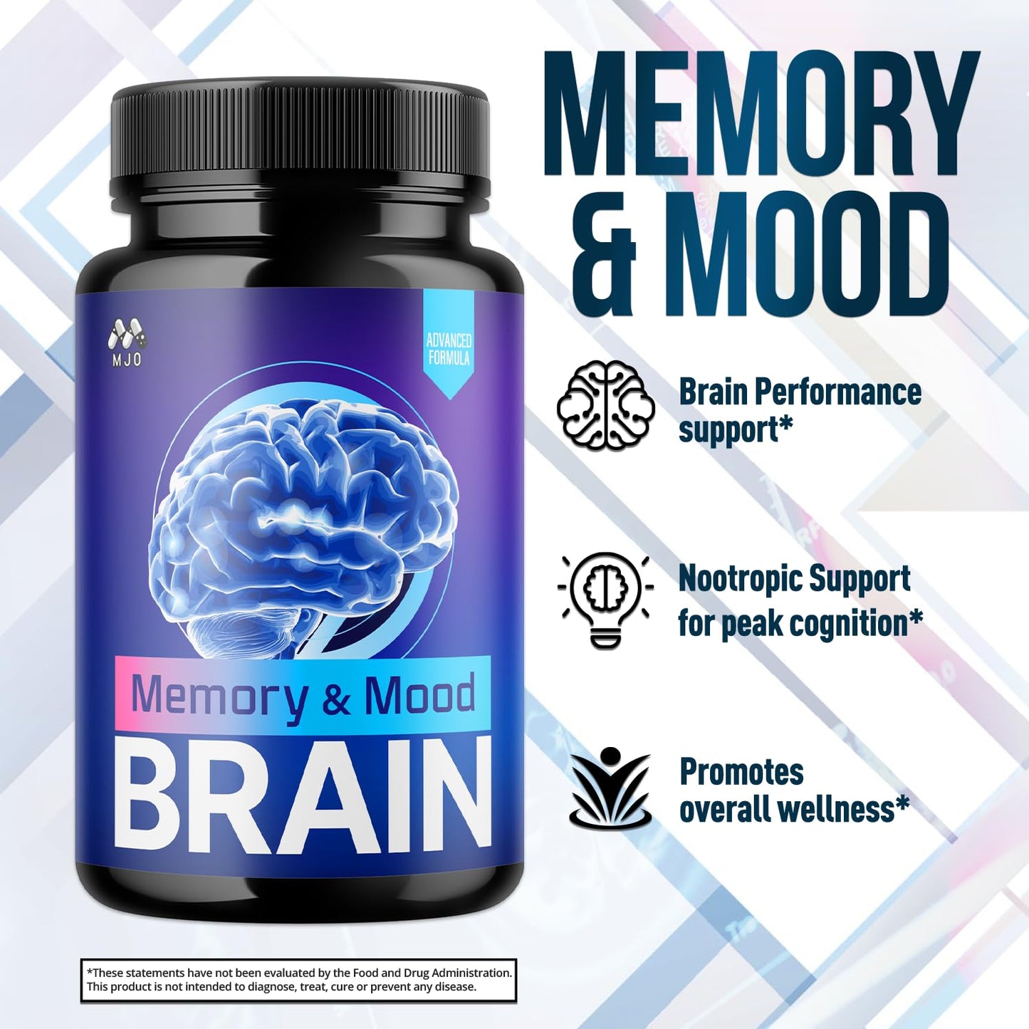 MJO Memory and Mood Brain Capsules 120 Capsules