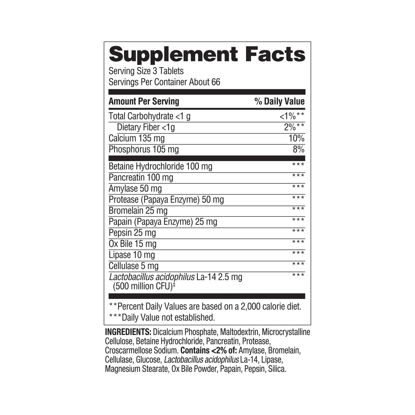 STOREOMART Probiotic Multi-Enzyme Digestive Formula Tablets, 200 Tablets