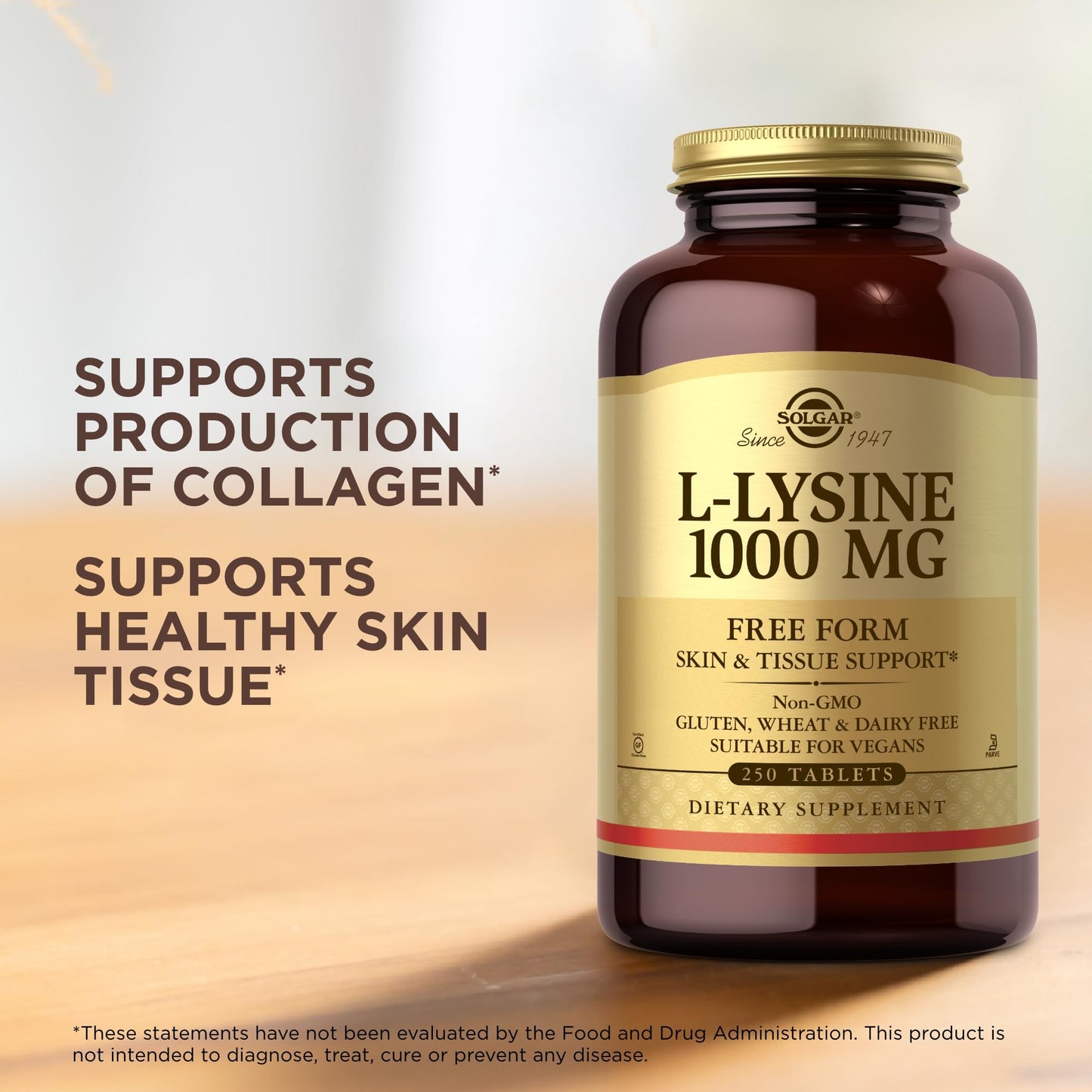 Solgar L-Lysine 1000 mg Tablet - 250 Tablets