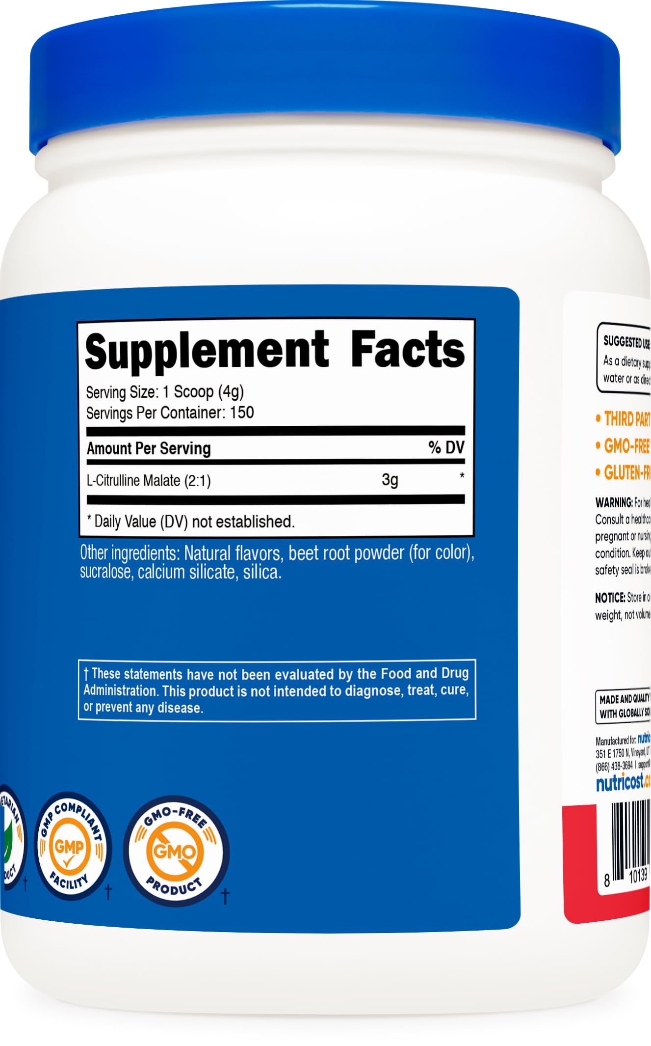 Nutricost L-Citrulline Malate 2:1 Powder 21.4