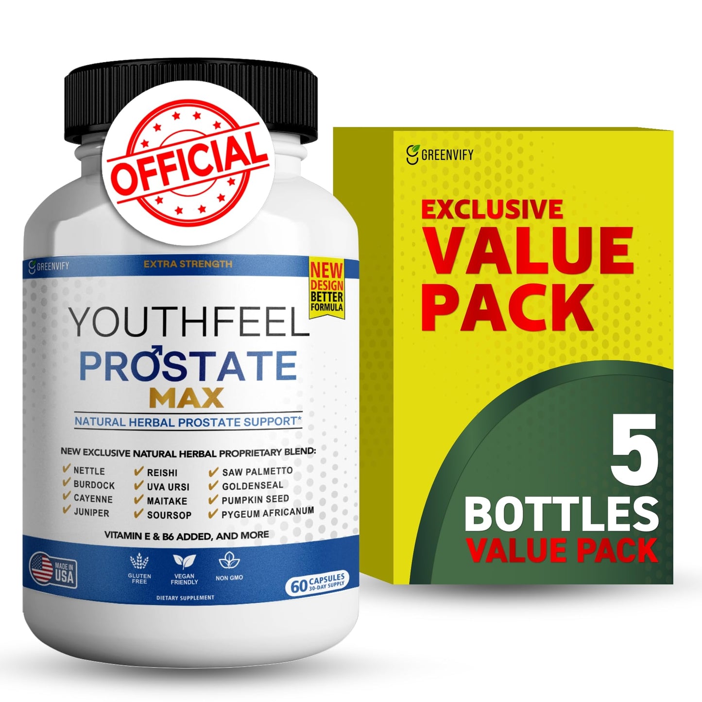 GREENVIFY Youthfeel Prostate Max 300 Capsules