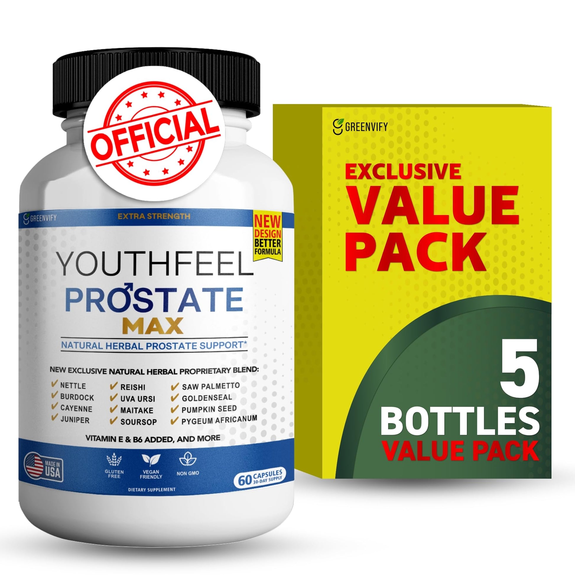 GREENVIFY Youthfeel Prostate Max 300 Capsules