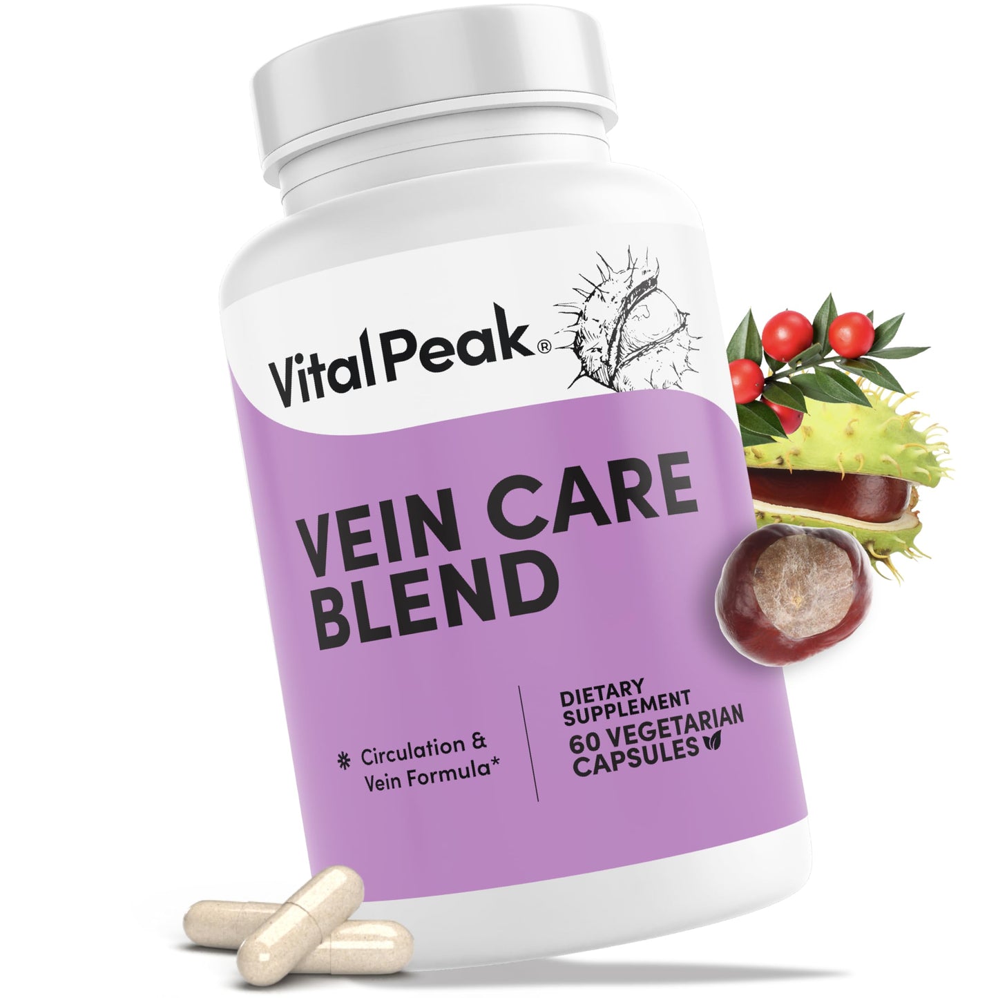 Vital Peak Vein Care Blend Capsules, 60 Count