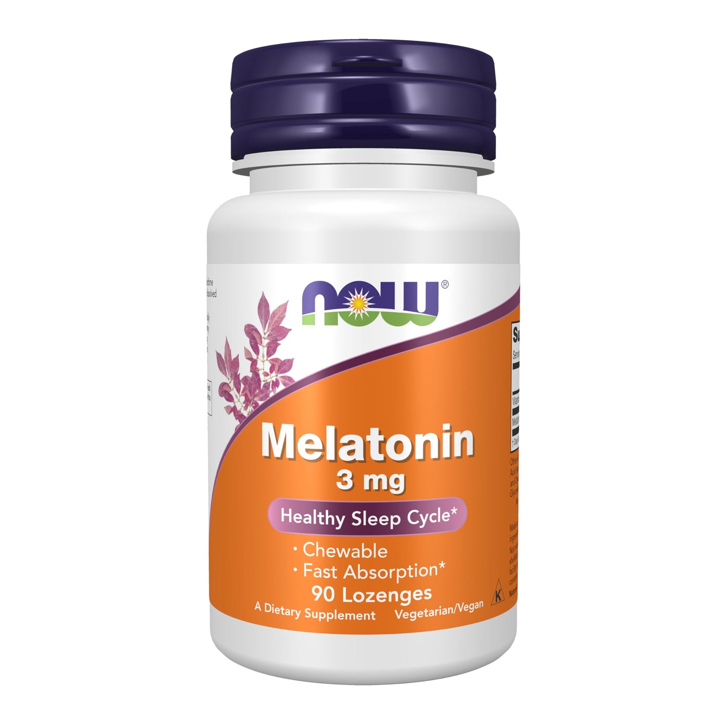 NOW Foods Melatonin 3 mg Chewable, 90 Count