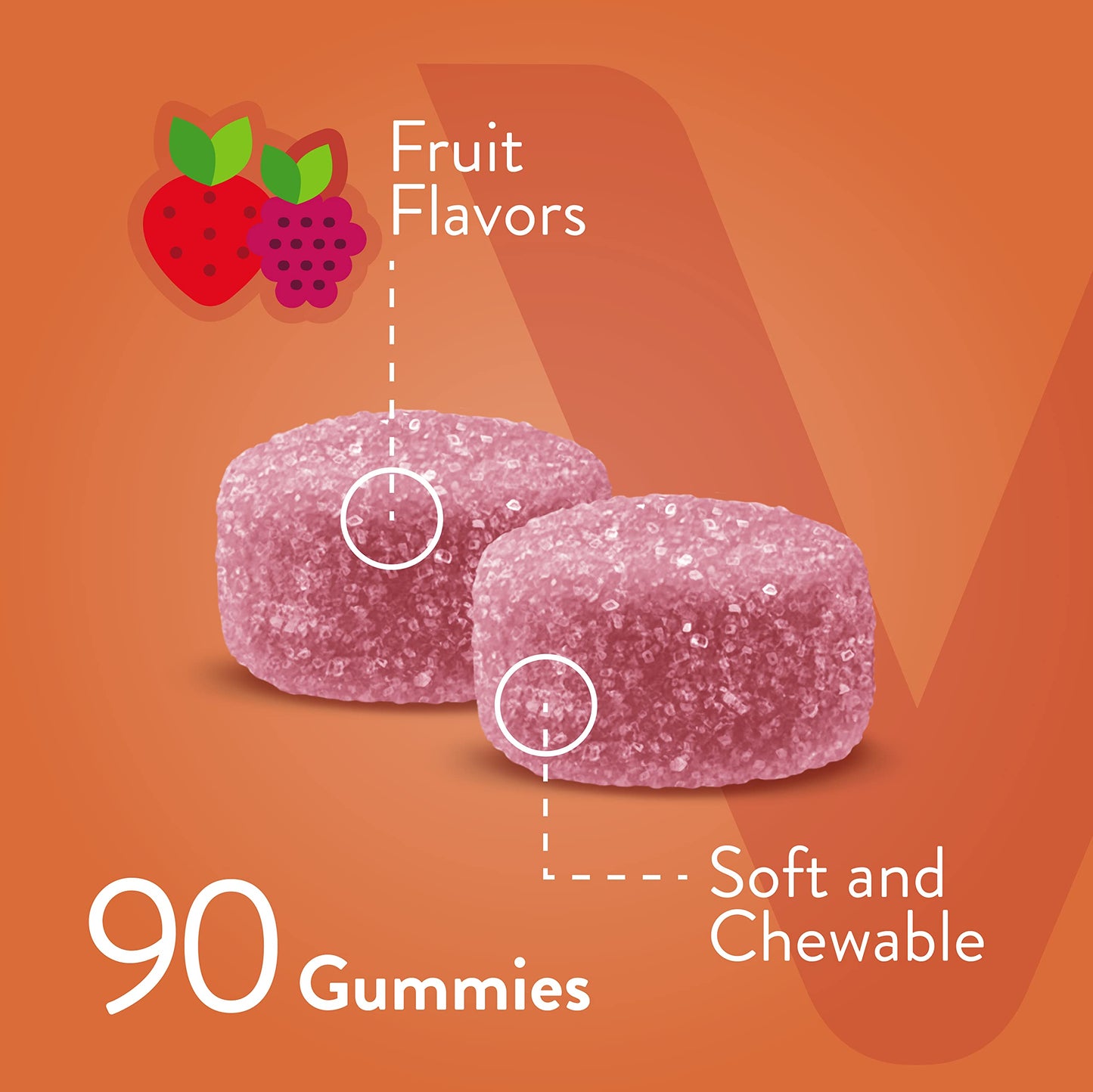 Viteey Calcium Gummies with Vitamin D3 and Magnesium for Bone Health, Gummies, 90 Count