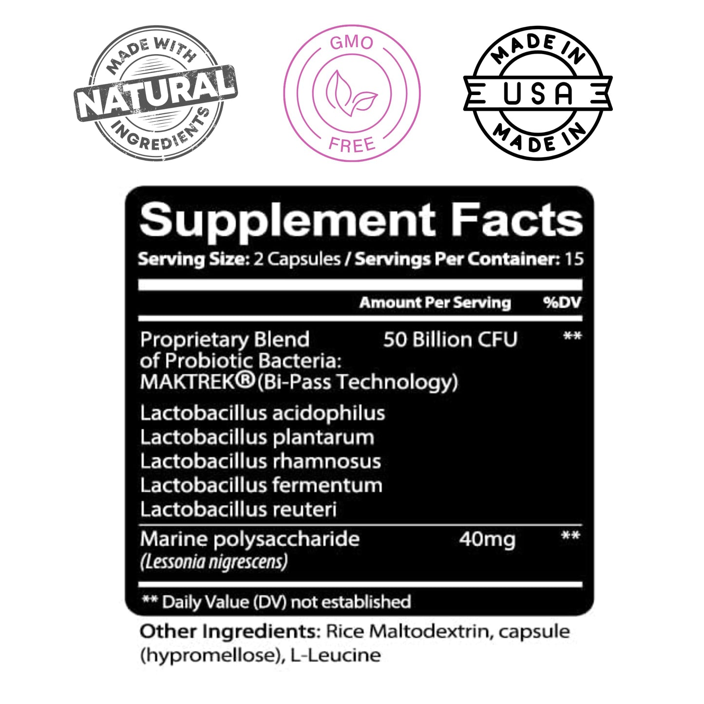 Kaya Naturals Probiotic 50 Billion CFU Capsules, 30 Count