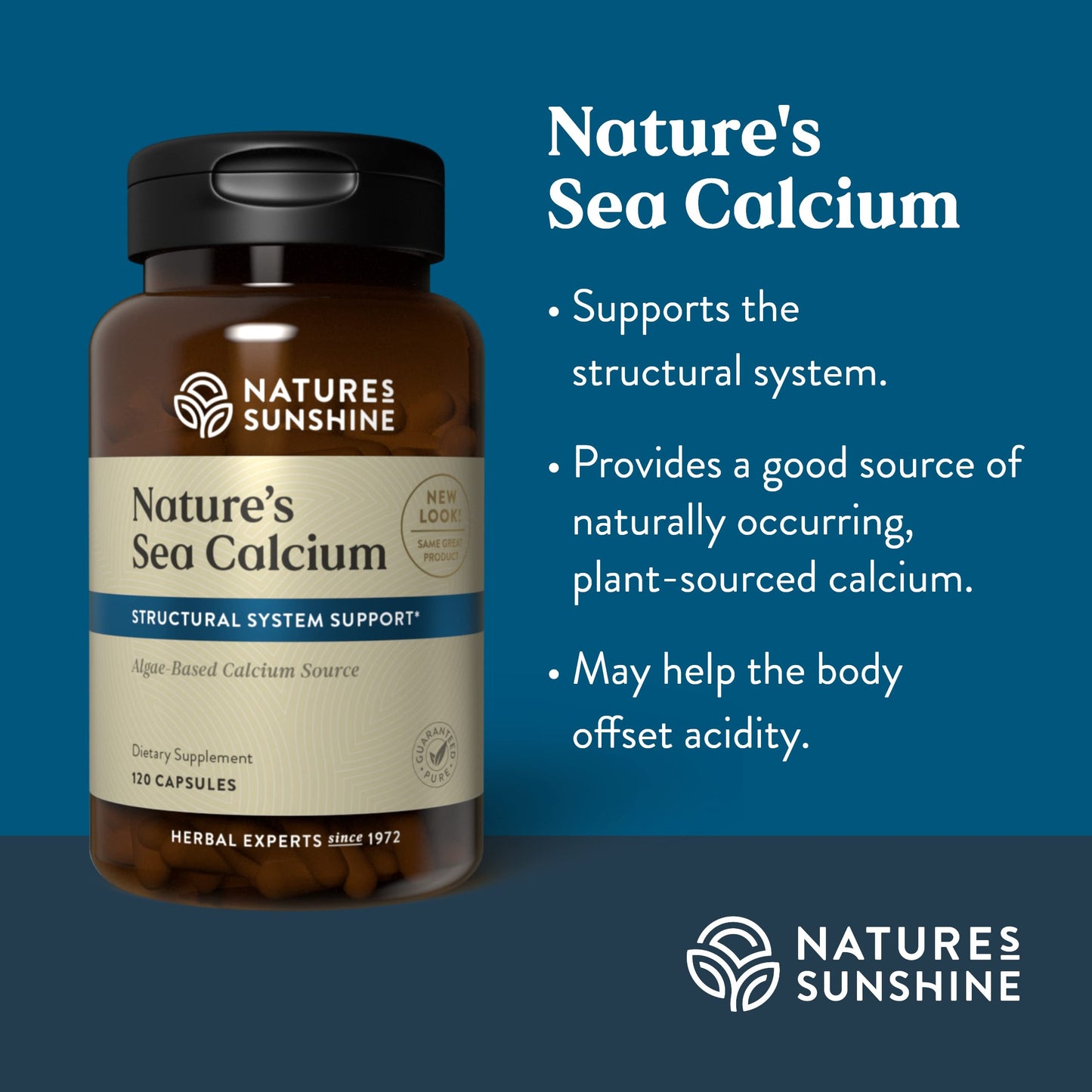Nature's Sunshine Sea Calcium, 120 Capsules