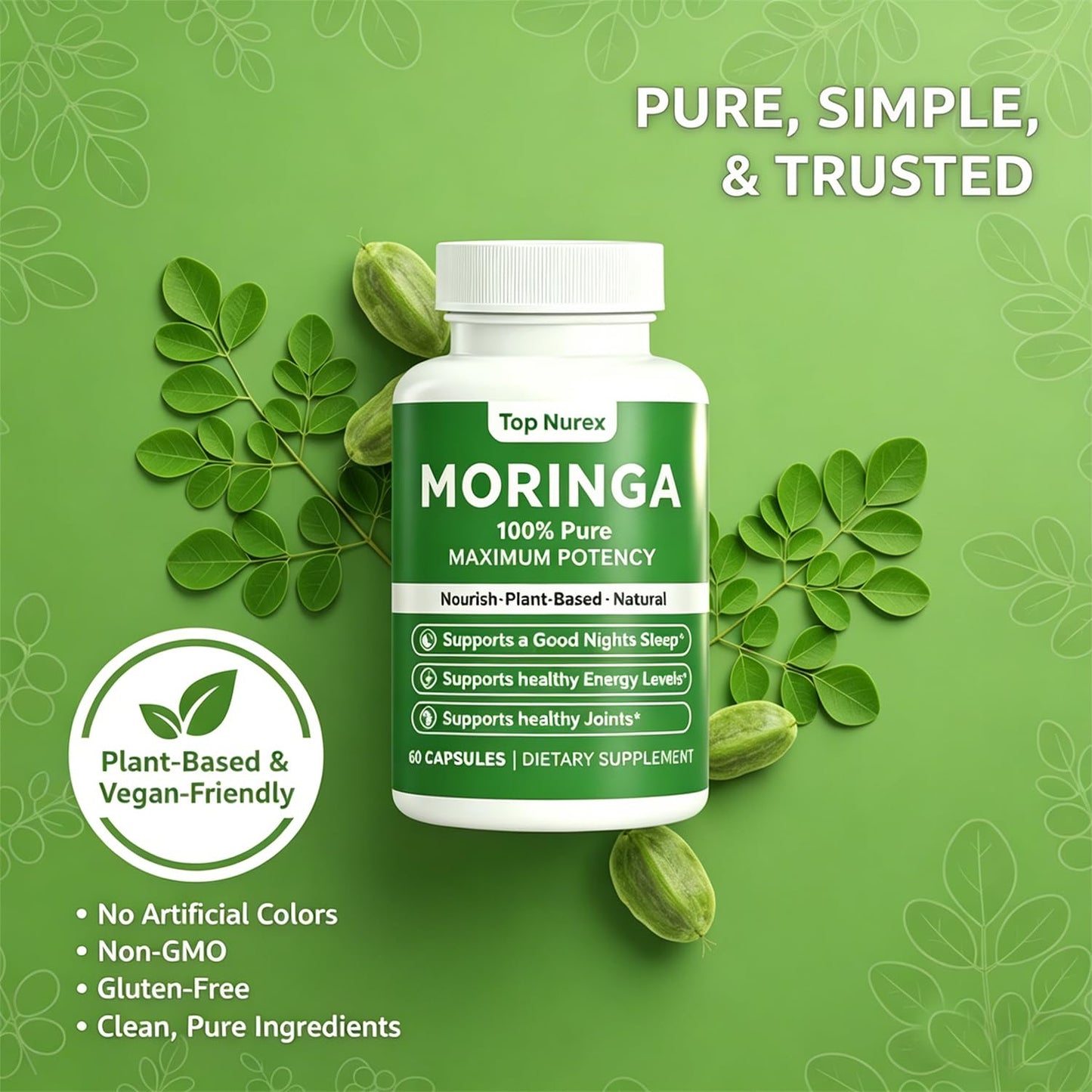 Menjint Moringa Capsules 60 Count