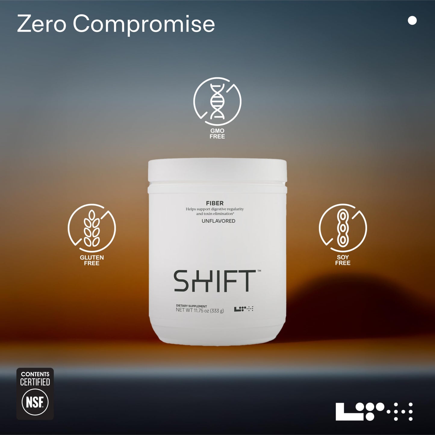 LTH Shift Plant-Based Prebiotic Fiber Powder, 11.75 oz