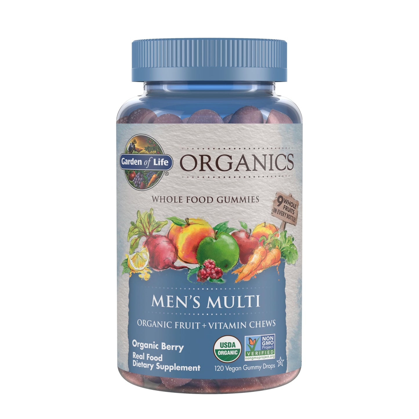 Garden of Life Organics Men's Gummy Multivitamins, 120 Gummies