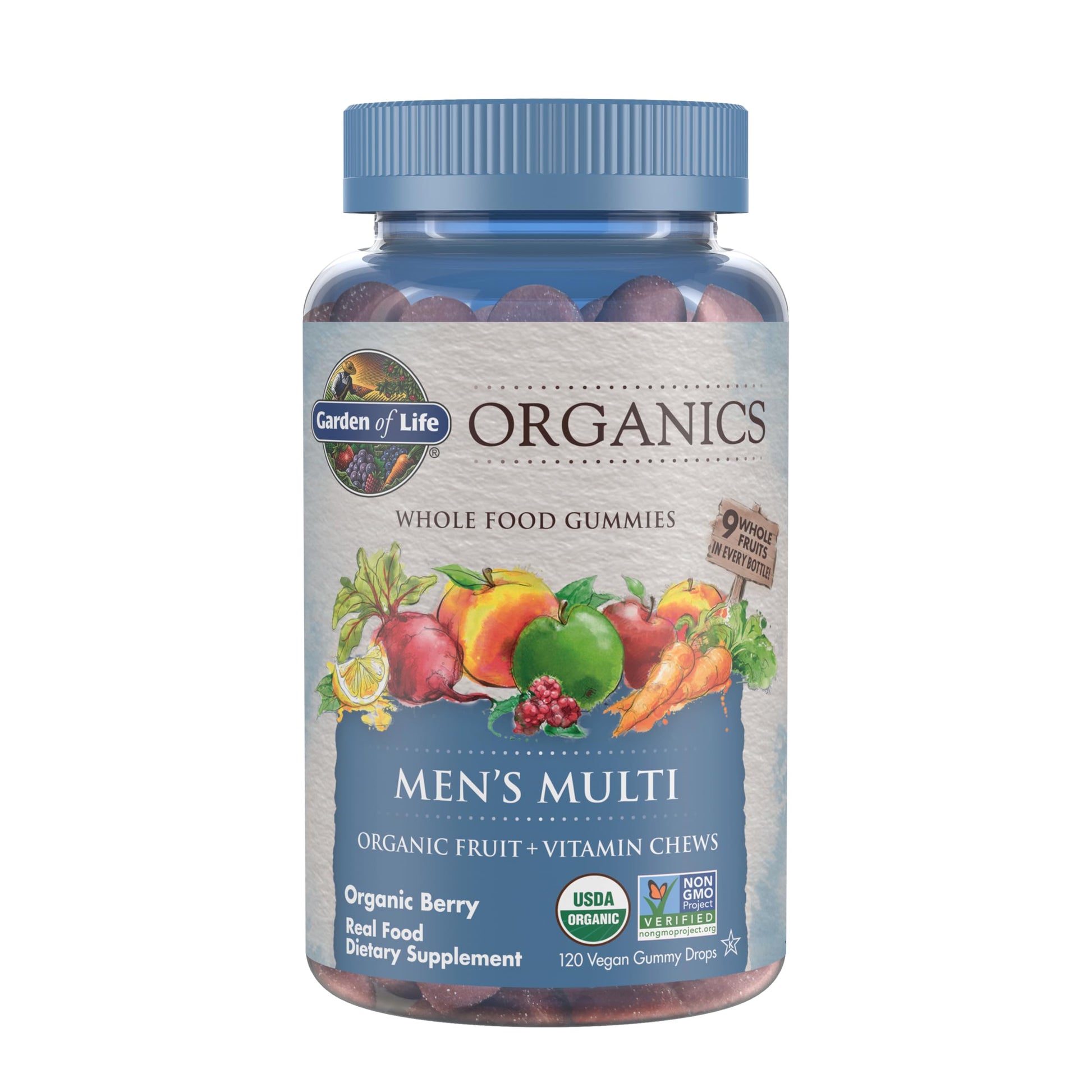 Garden of Life Organics Men's Gummy Multivitamins, 120 Gummies