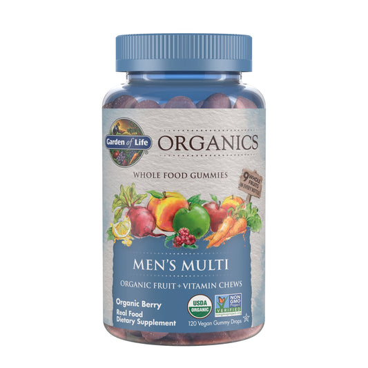 Garden of Life Organics Men's Gummies Multivitamin, 120 Gummies