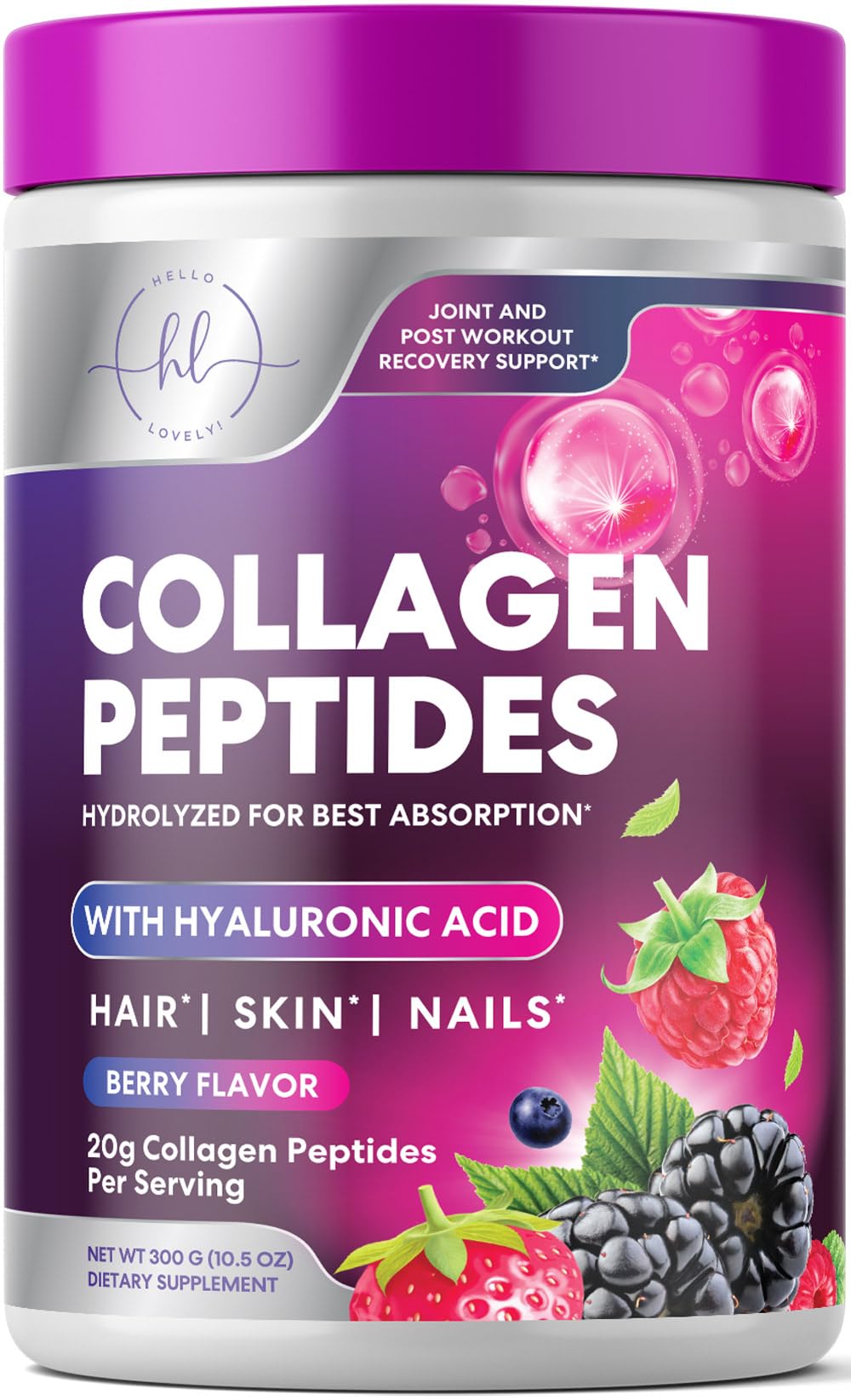 Hello Lovely! Collagen Peptides Powder 10.5 oz