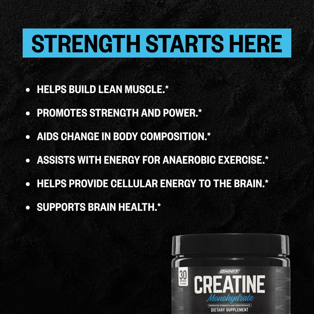 ONNIT Creatine Monohydrate Powder, 5.29 oz